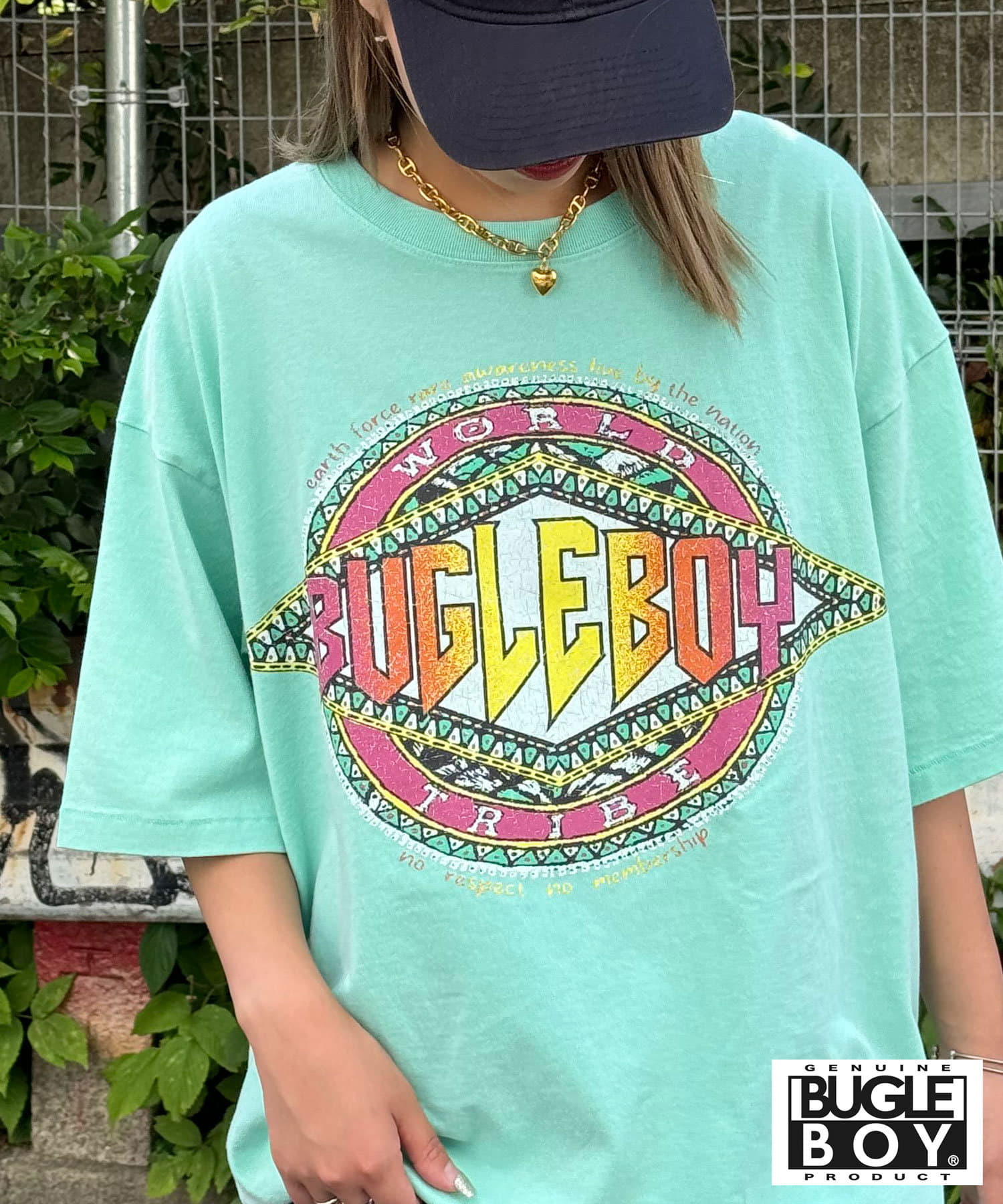 CIAOPANIC(チャオパニック) 【BUGLE BOY/ビューグル ボーイ】古着ライク加工半袖プリントTシャツ