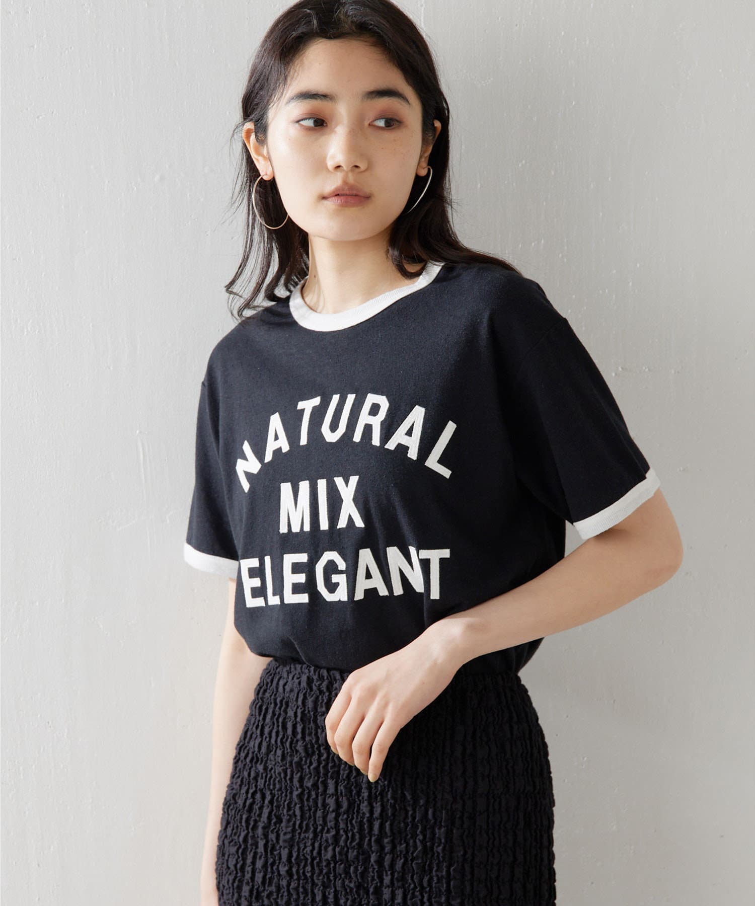 パッチワークロゴTシャツ | Whim Gazette(ウィム ガゼット