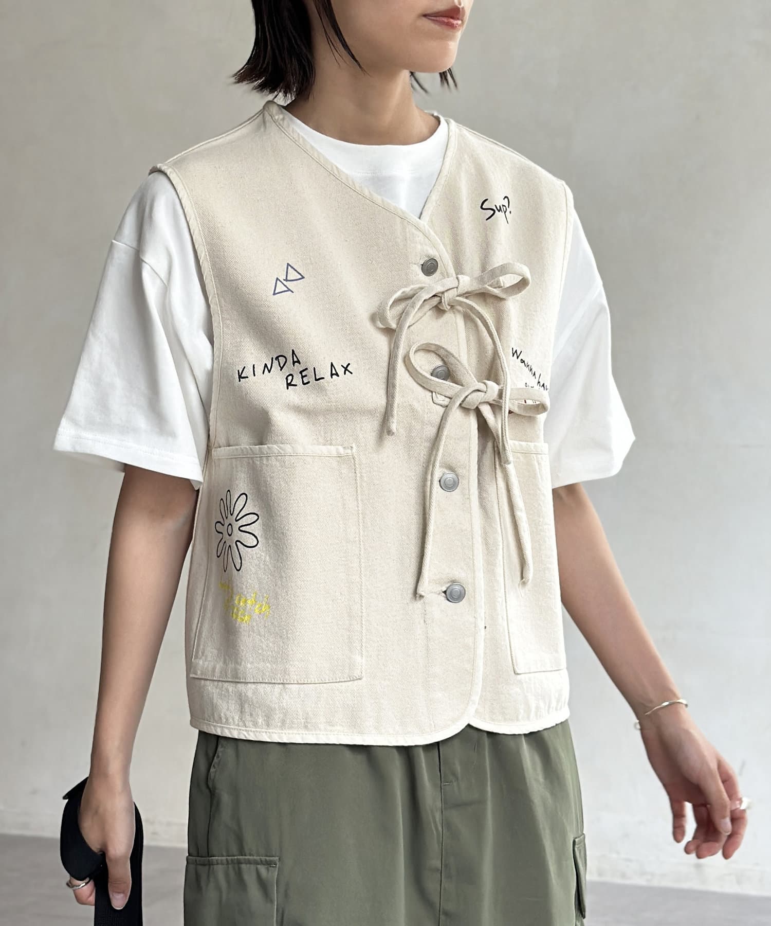 落書きリボン付きベスト | CPCM(シーピーシーエム)レディース | PAL