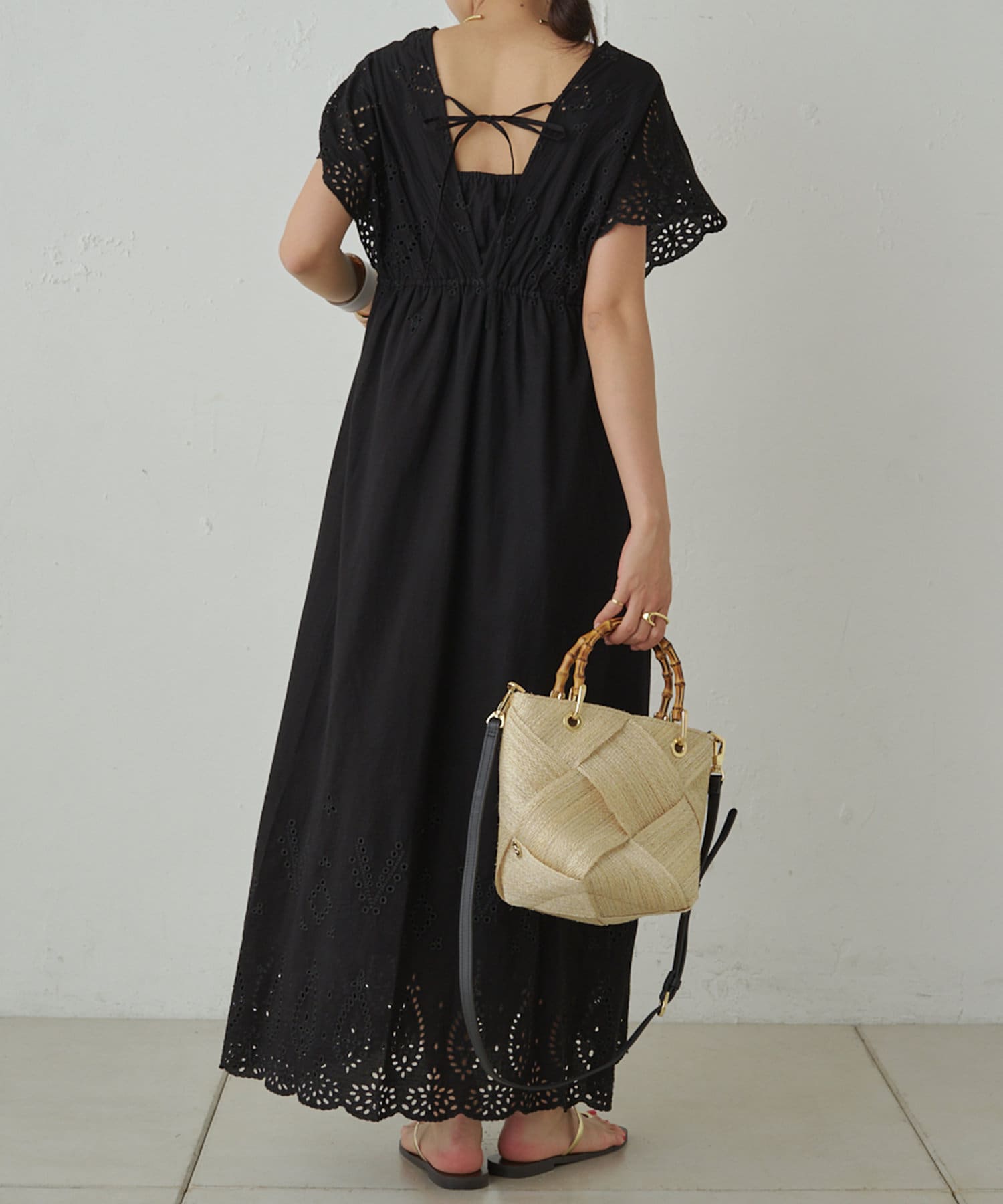 Loungedress(ラウンジドレス) ≪先行予約≫コットンレースVワンピース