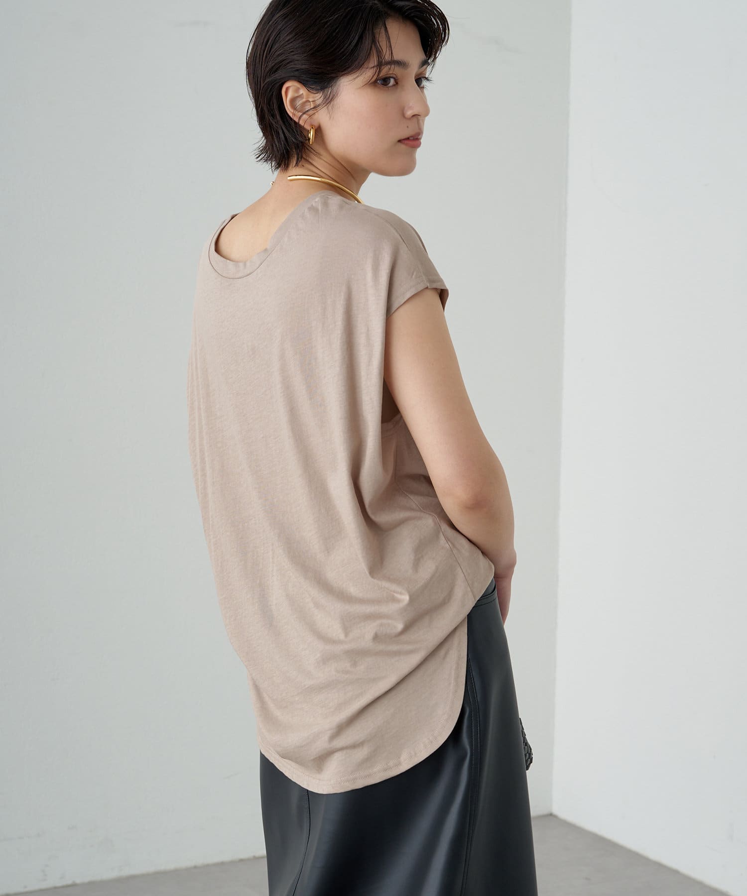 Loungedress(ラウンジドレス) 【CHIGNON/シニヨン】ロゴ2WAYフレンチTシャツ