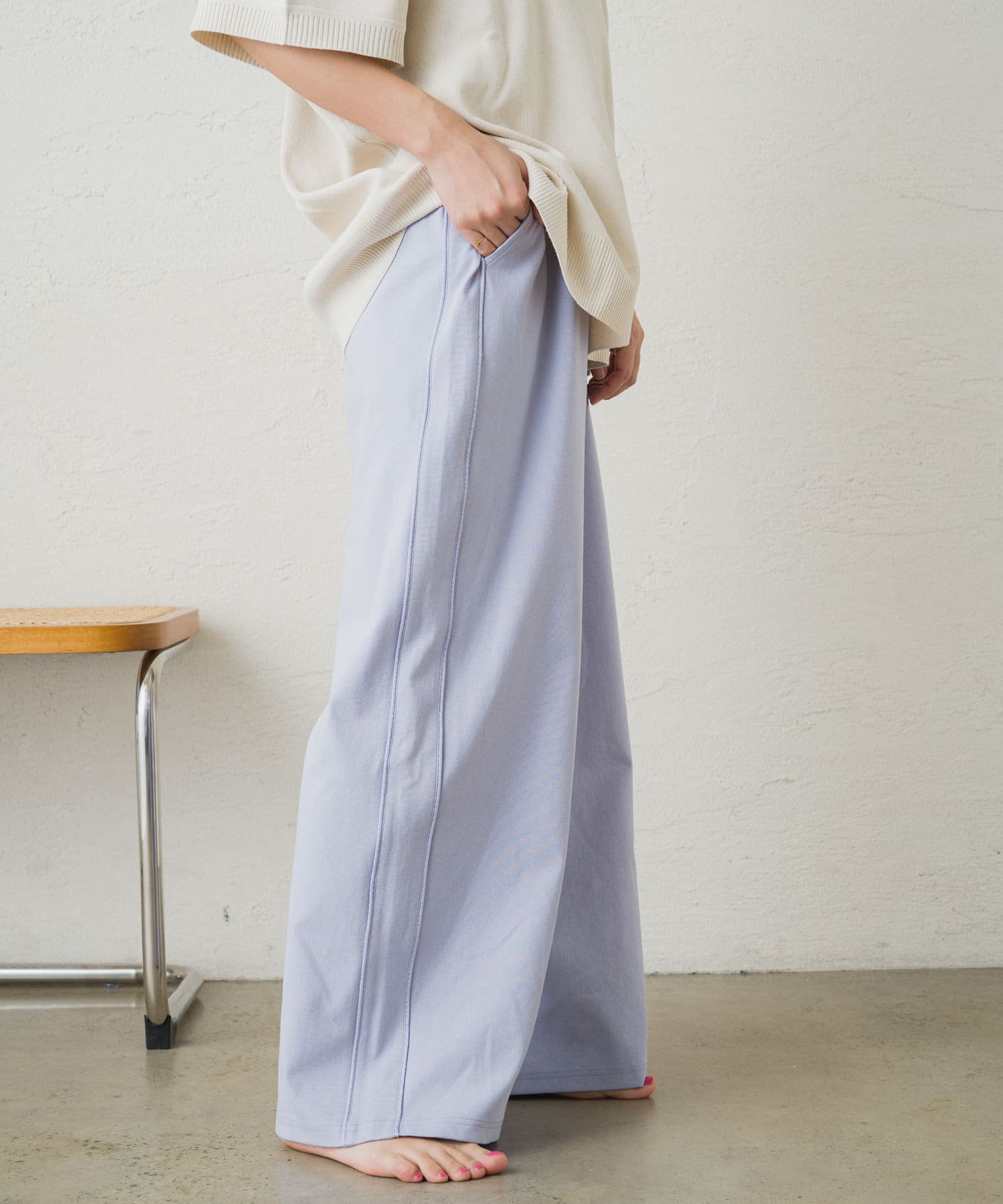 【earthy_】【吸水速乾】ポンチワイドラインパンツ | OUTLET(アウトレット)レディース | PAL CLOSET(パルクローゼット ...