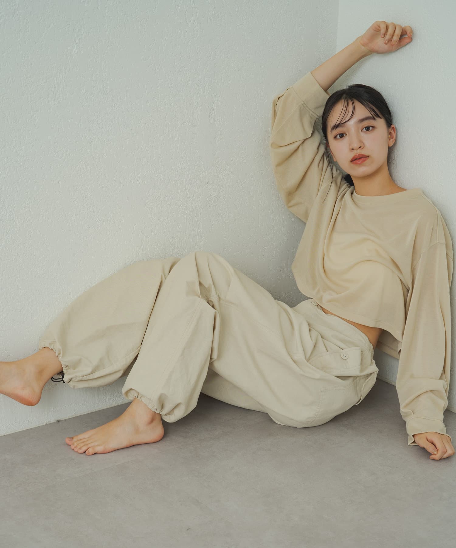 OUTLET(アウトレット) 【earthy_】シアークロップドロンT