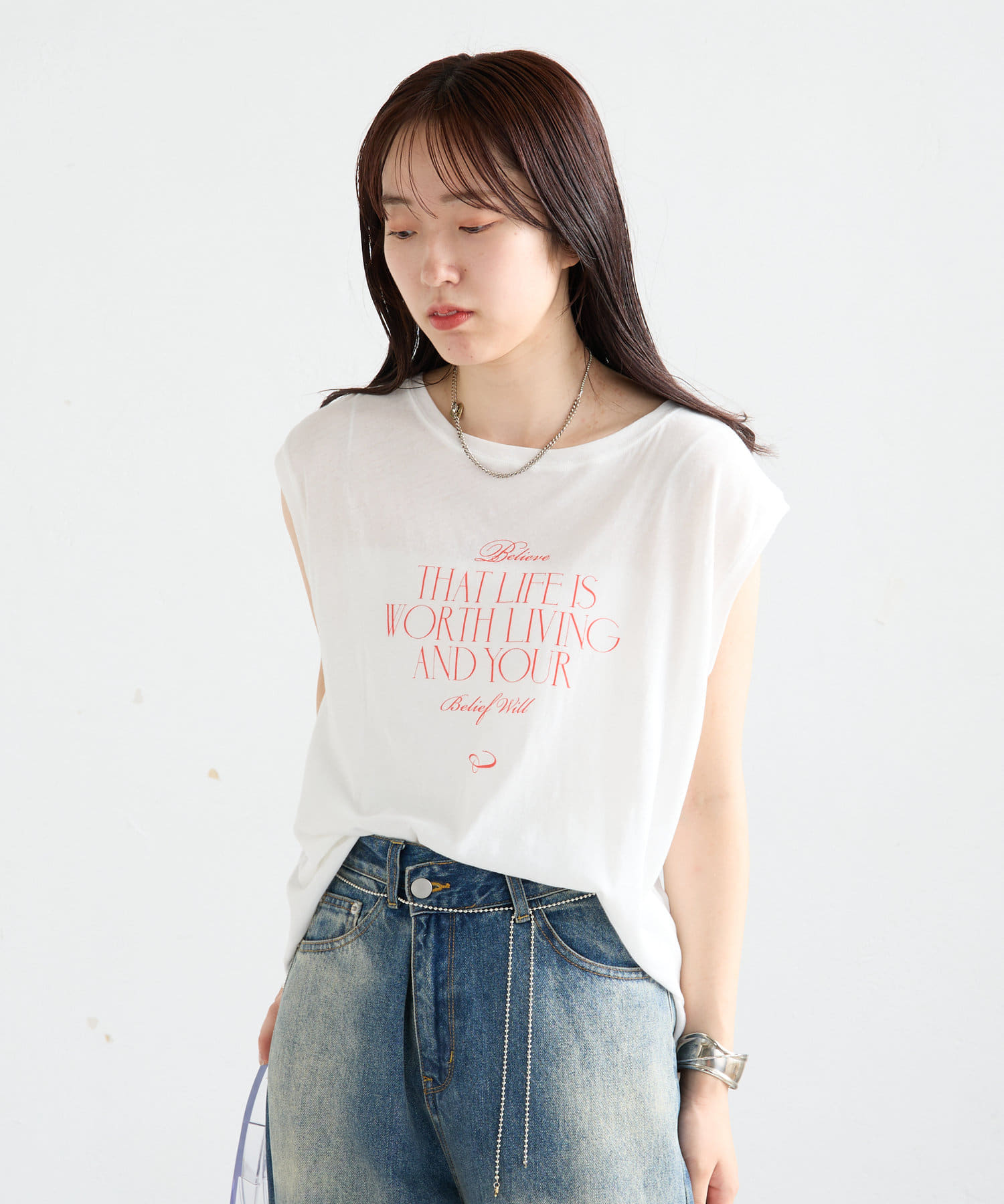 ノースリPHOTO Tシャツ | mystic(ミスティック)レディース | PAL