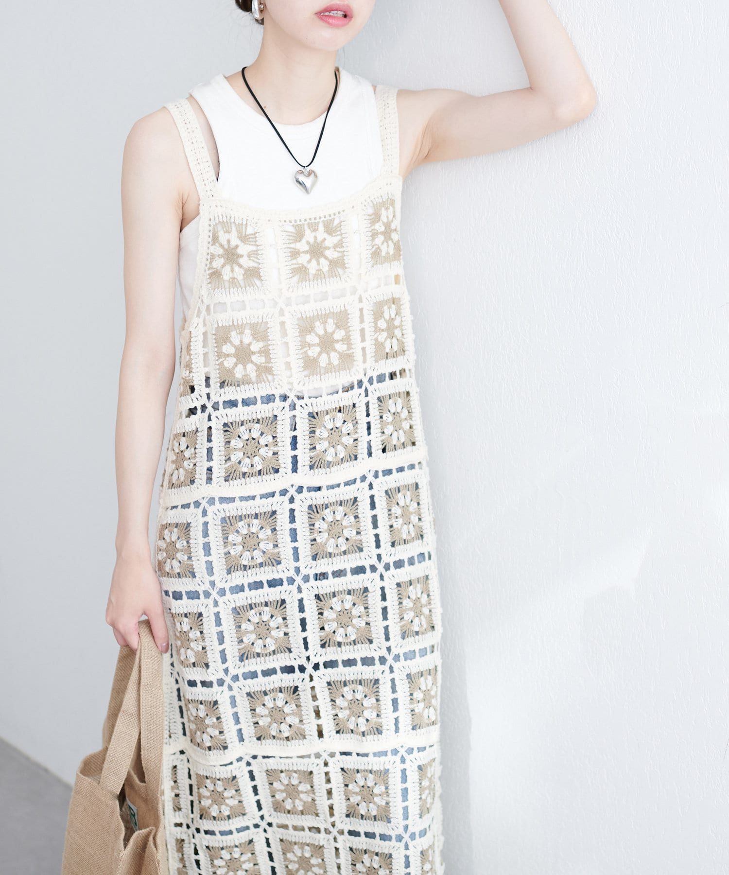 MAJE かぎ針編み ミディワンピース MAJE かぎ針編みコットン ミディワンピース | THE OUTNET