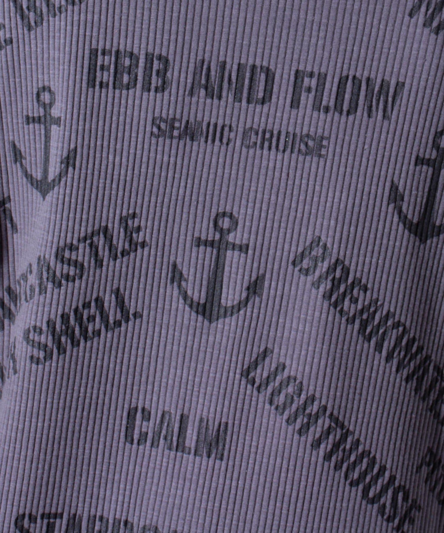 FREDY & GLOSTER(フレディ アンド グロスター) 【GLOSTER】リブボーダーTシャツ ワンポイント刺繍 ボートネック
