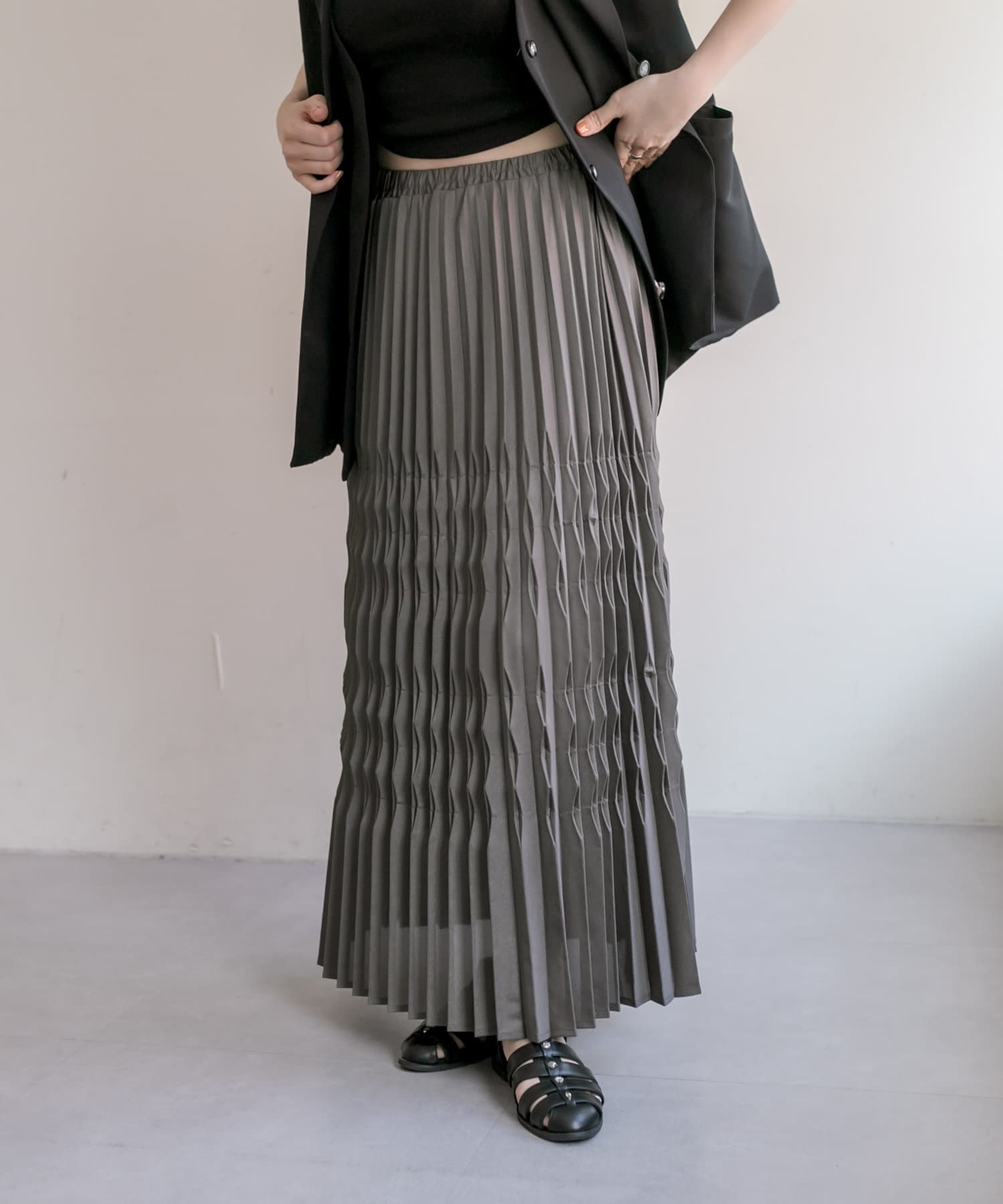 ダイヤプリーツスカート【SUM1 STYLE(スミスタイル)】 | ear  