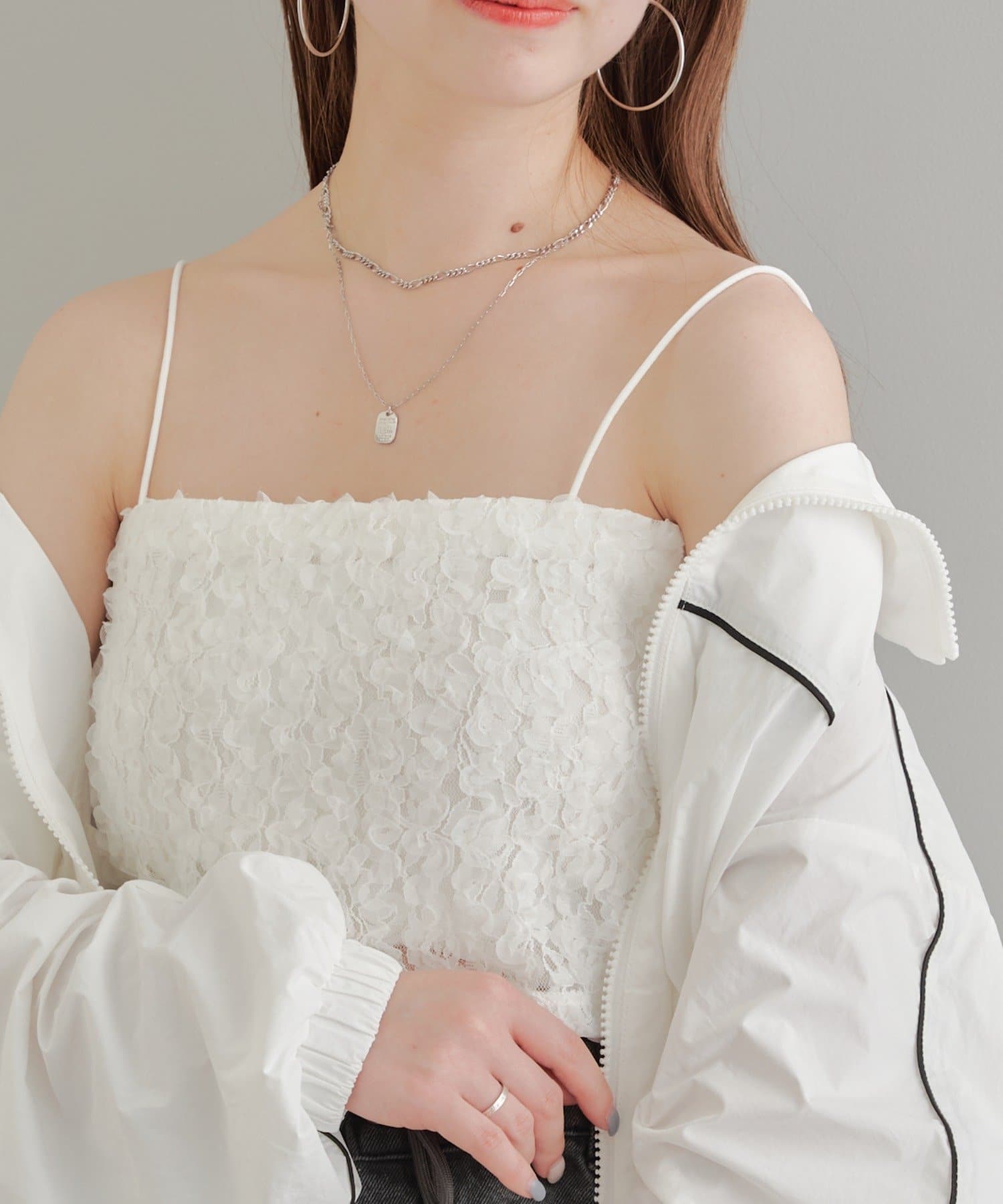 全信頼を寄せる レース aesthetic Open レザー セットアップ（Chico ベアトップ トップス