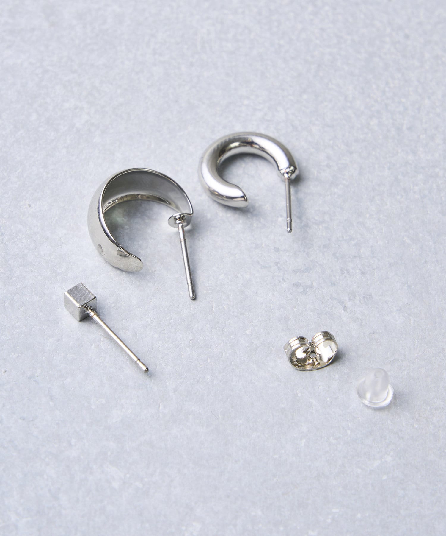 3COINS(スリーコインズ) ワイドフープピアス6個セット