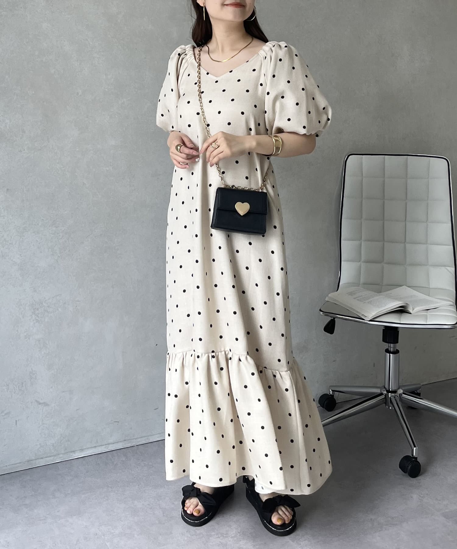 ❤︎ パフスリープワンピース ❤︎ リバティマーガレットアニー総柄 【ハンドメイド】 AMBIDEX Store ○○リバティプリント パッチワークワンピース(F