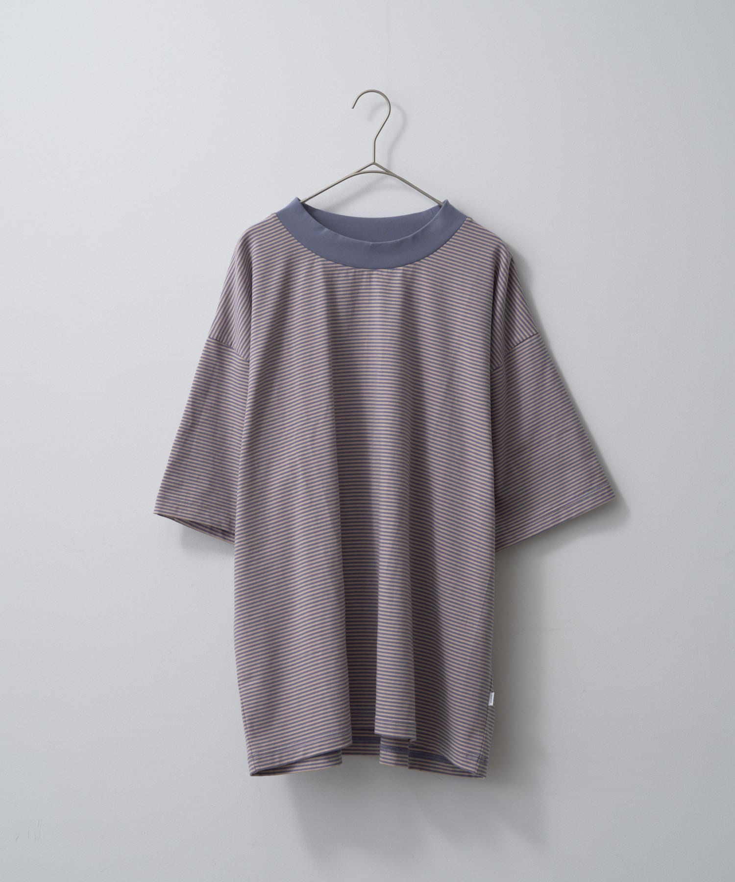 WHIMSIC】モックネックボーダーTシャツ | Kastane(カスタネ