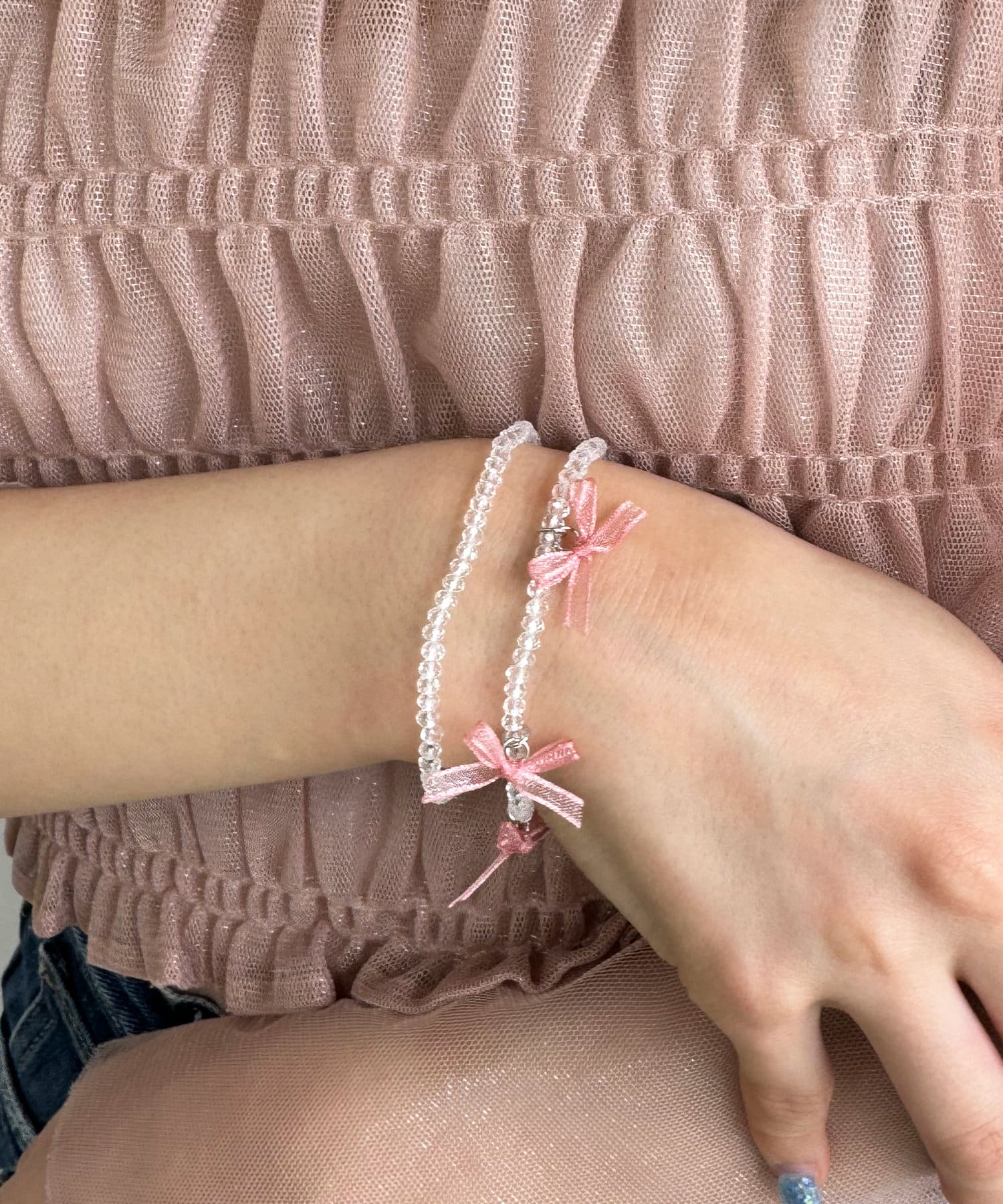 ビーズリボンブレスレットセット(2P) | Lattice(ラティス