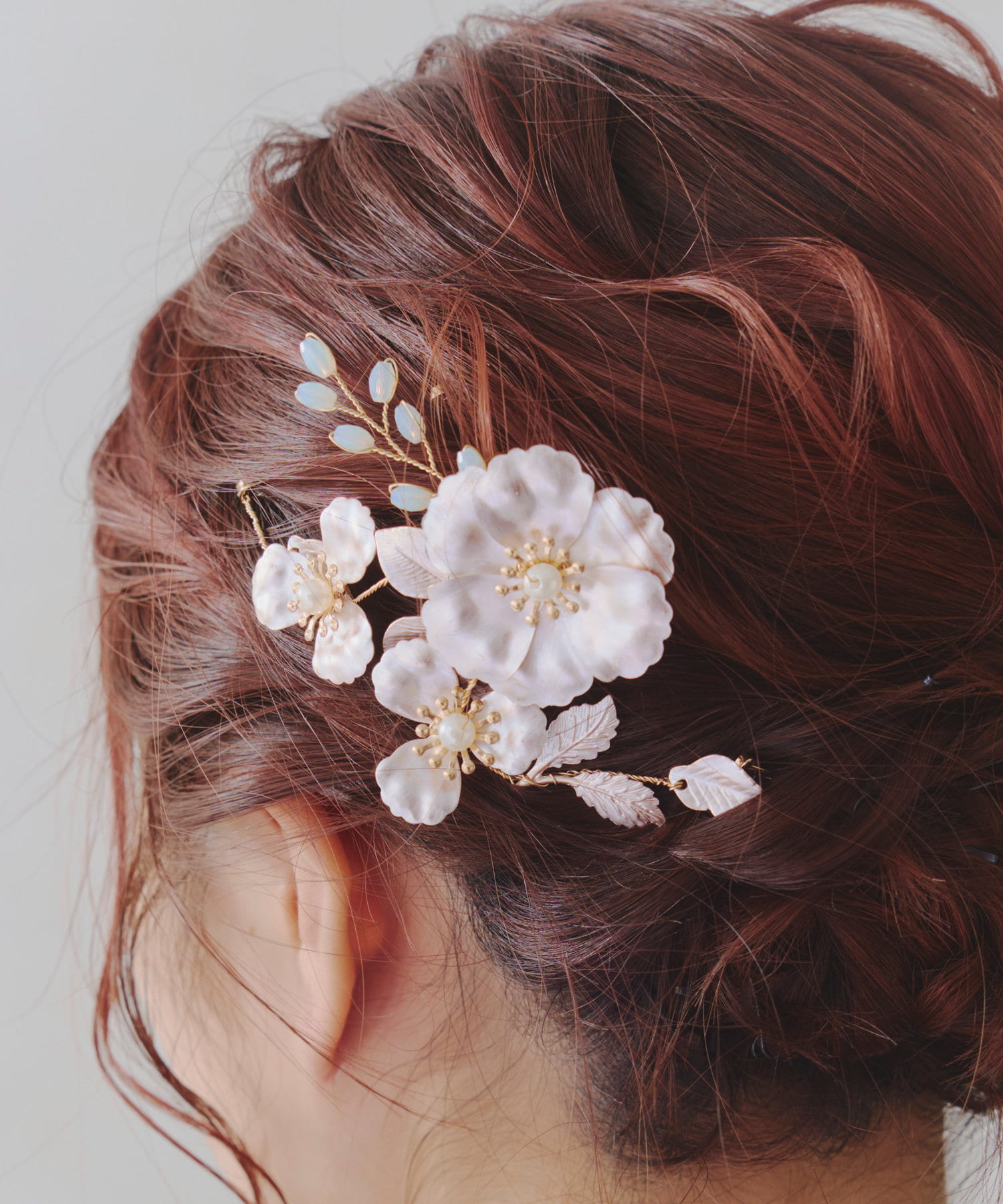 フラワーヘアアクセサリー 桃花_Toka】 お花の髪飾り HairOrnament ヘアアクセ アーティ