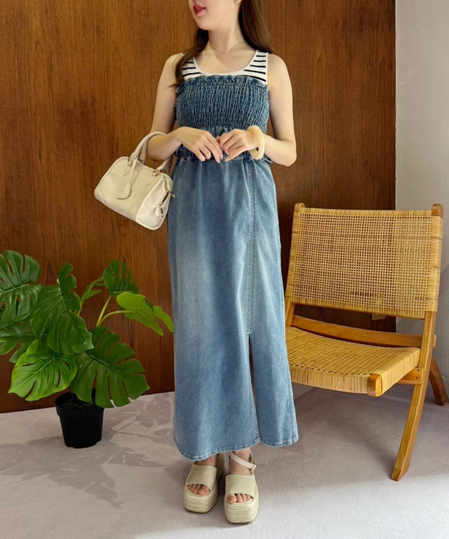 OTONA NICE】マルチway/ビスチェセットストレッチスカート/SM展開  