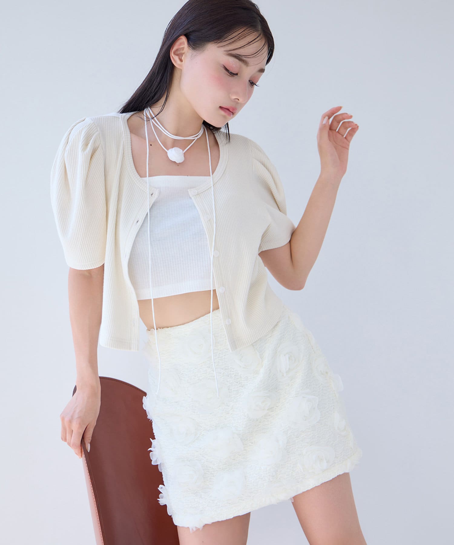 高島屋 限定ショップ☆リボン付き ダウンベスト 38(M相当)