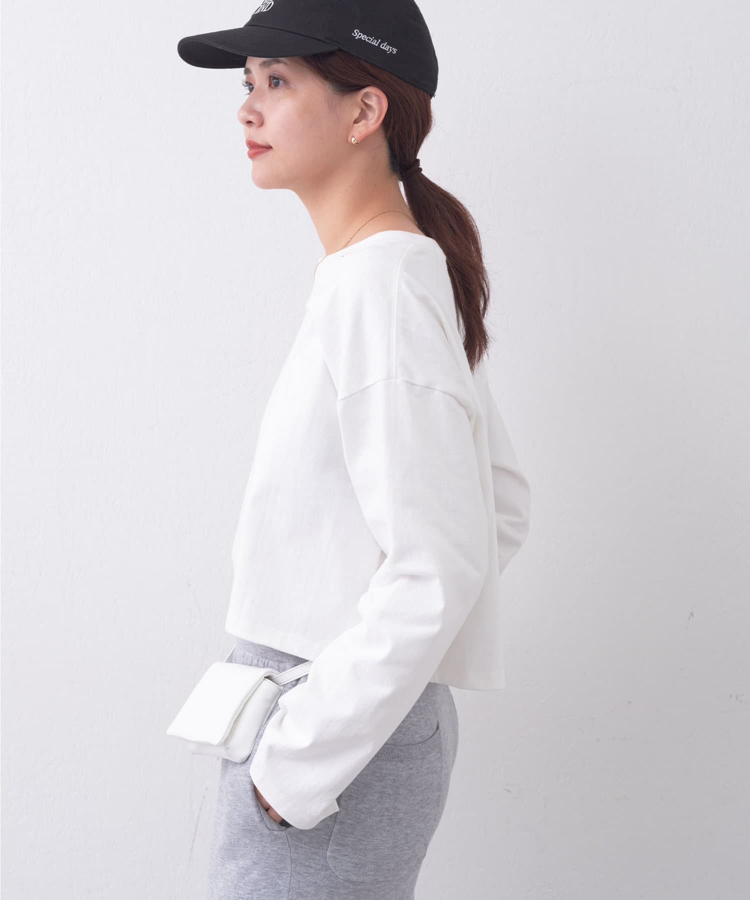 定価11000円 未使用　クロップドロングT ブラック　ガリャルダガランテ クロップドロングスリーブTee | GALLARDAGALANTE(ガリャルダ