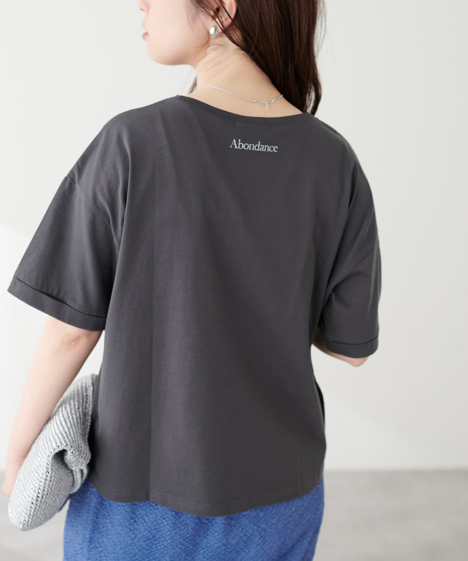 natural couture(ナチュラルクチュール) <サスティナ>オーガビッツ袖口ロールUP半袖Tシャツ