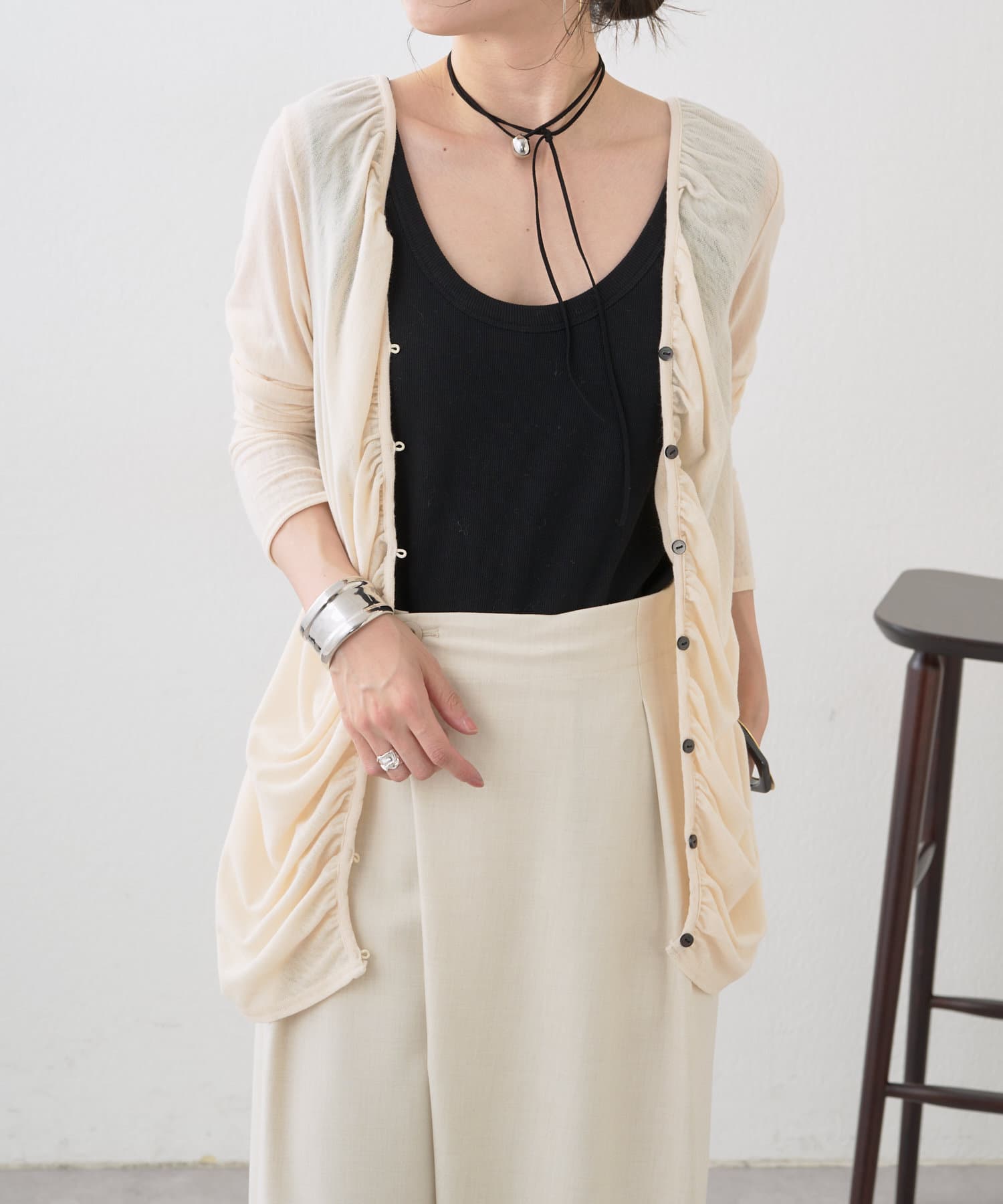 acka. tulle knit cardigan チュールニットカーディガン - メルカリ