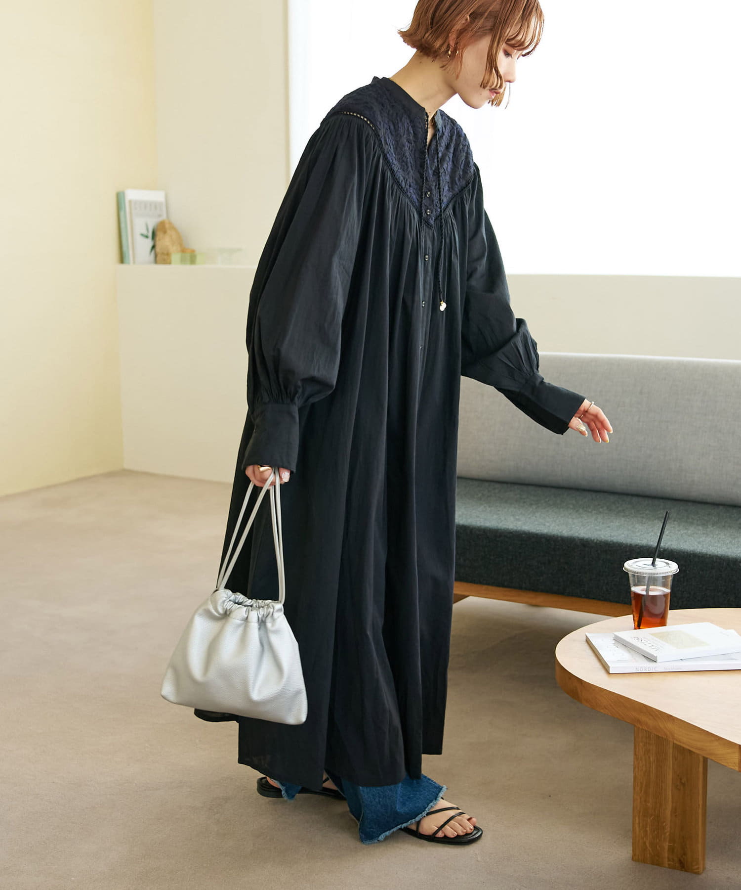 Discoat】レース切替前開きワンピース | OUTLET(アウトレット