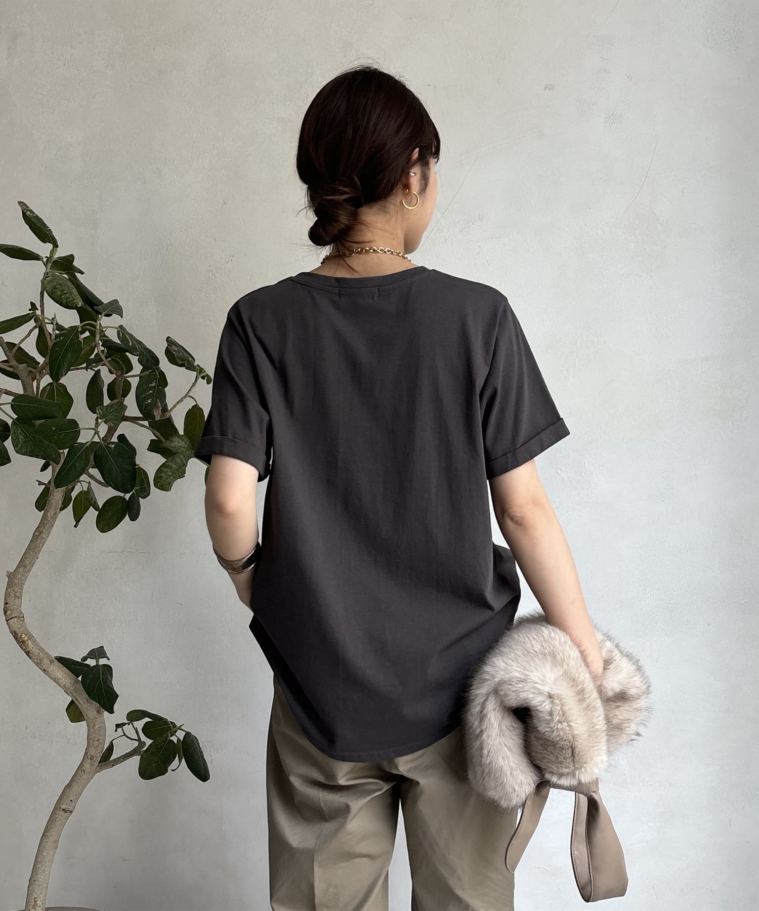 DOUDOU(ドゥドゥ) 【WEB限定】レオパード転写TEE