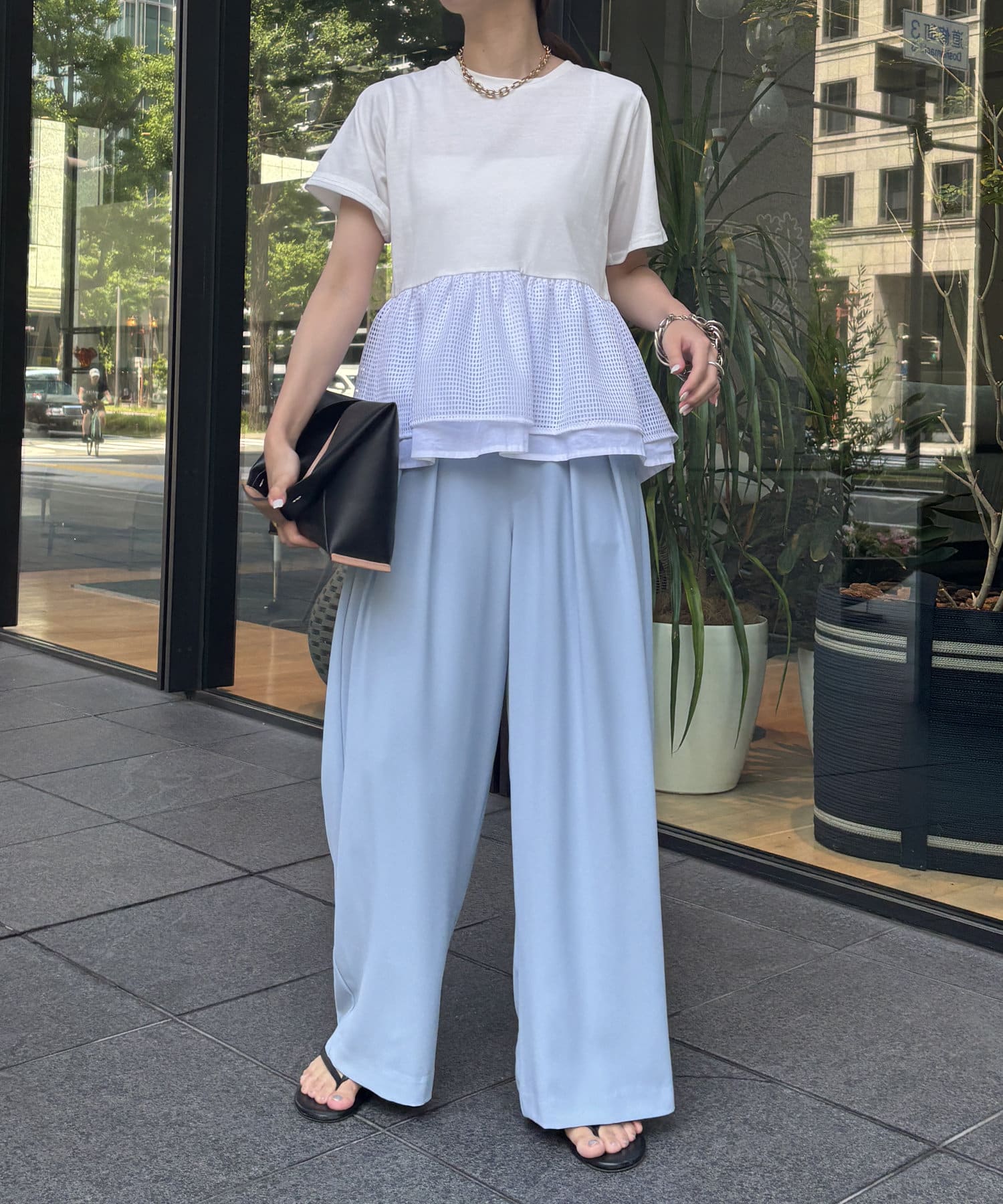 今期 メッシュ切替トップス♡ WEB限定】裾メッシュ切替トップス | DOUDOU(ドゥドゥ)レディース | PAL