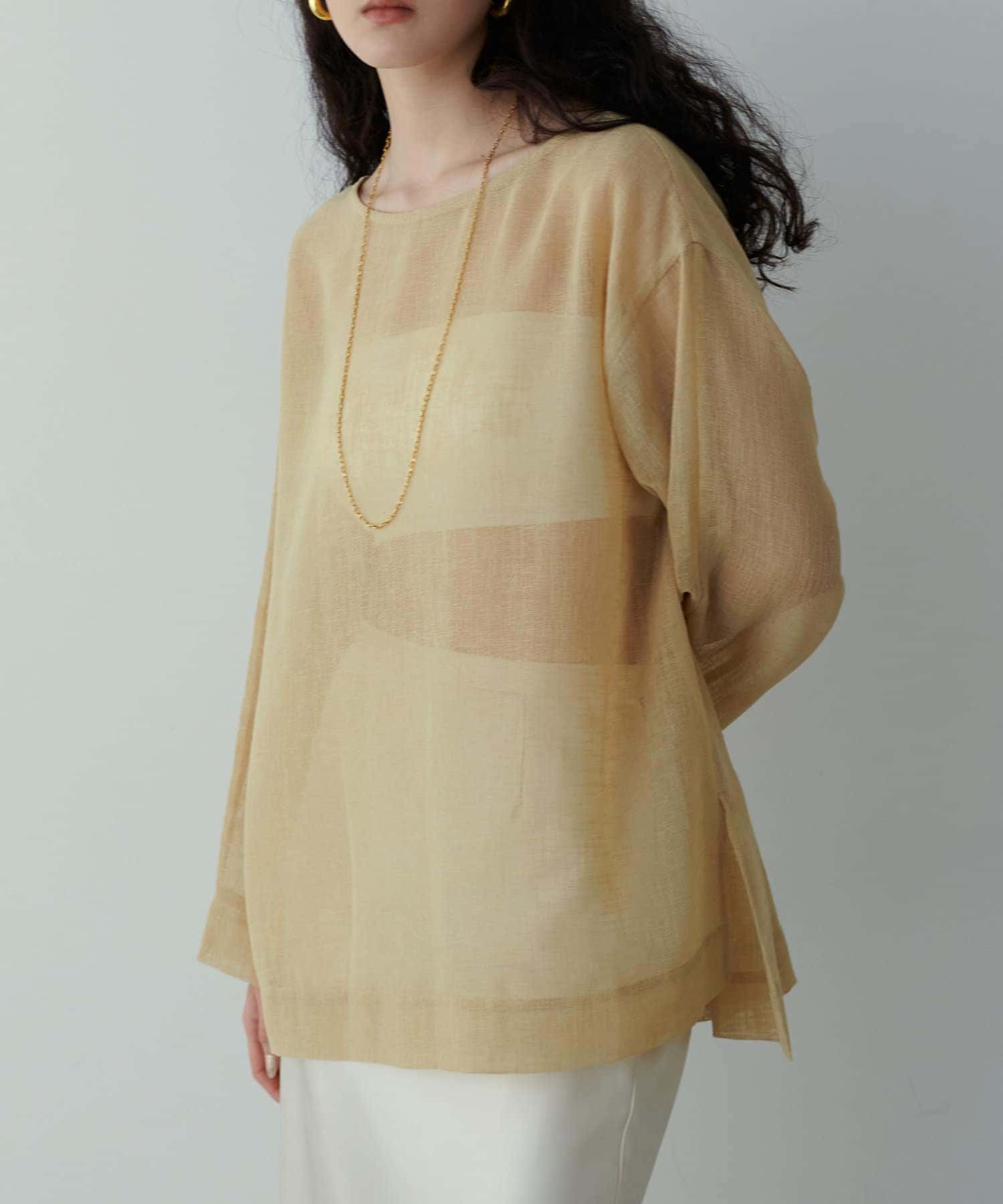 LARUTA】シアー麻タッチスリット付プルオーバー | OLIVE des OLIVE  