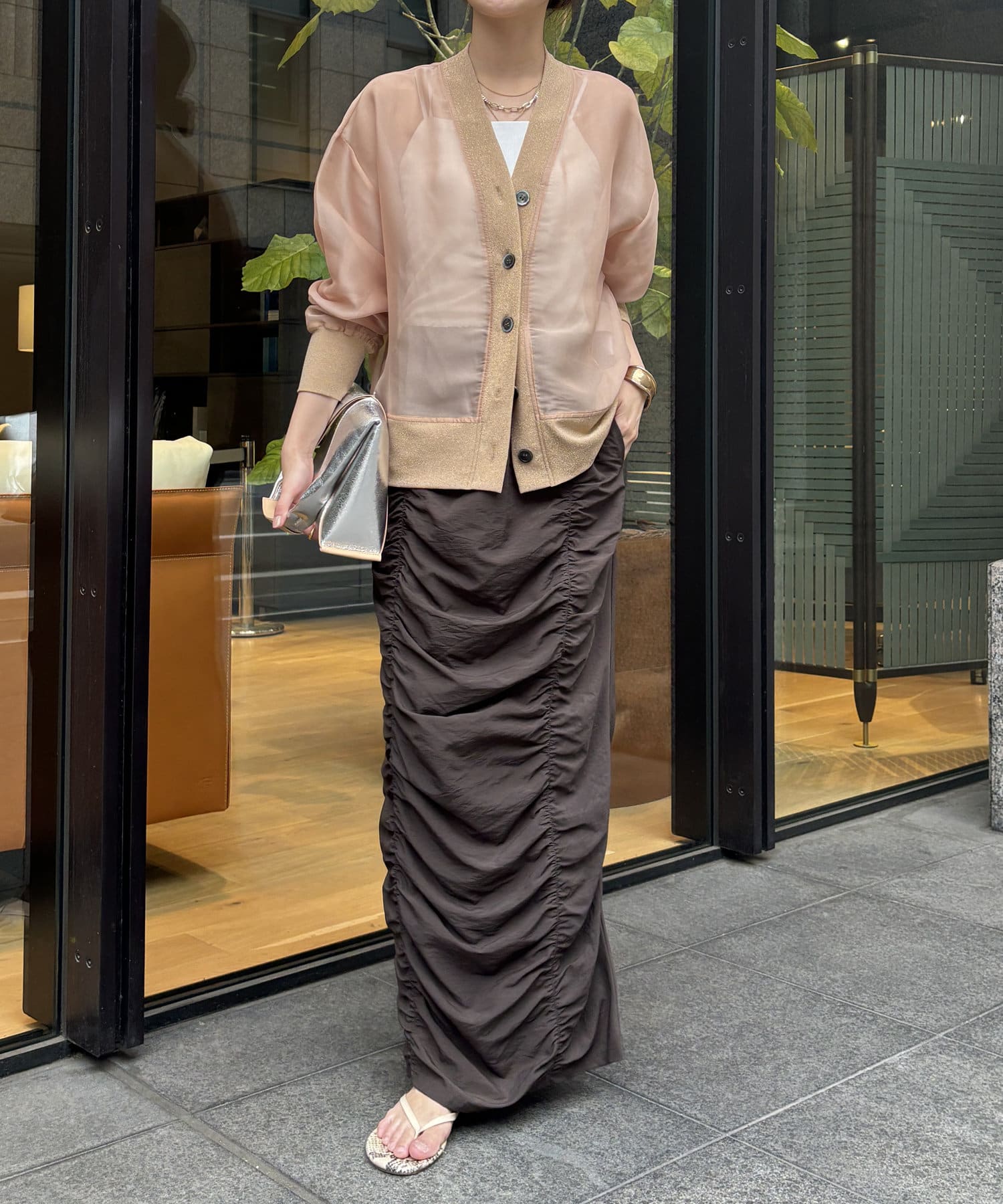 限定特価 日本製 カリビアン✴︎シルバーブルーオーガンジー