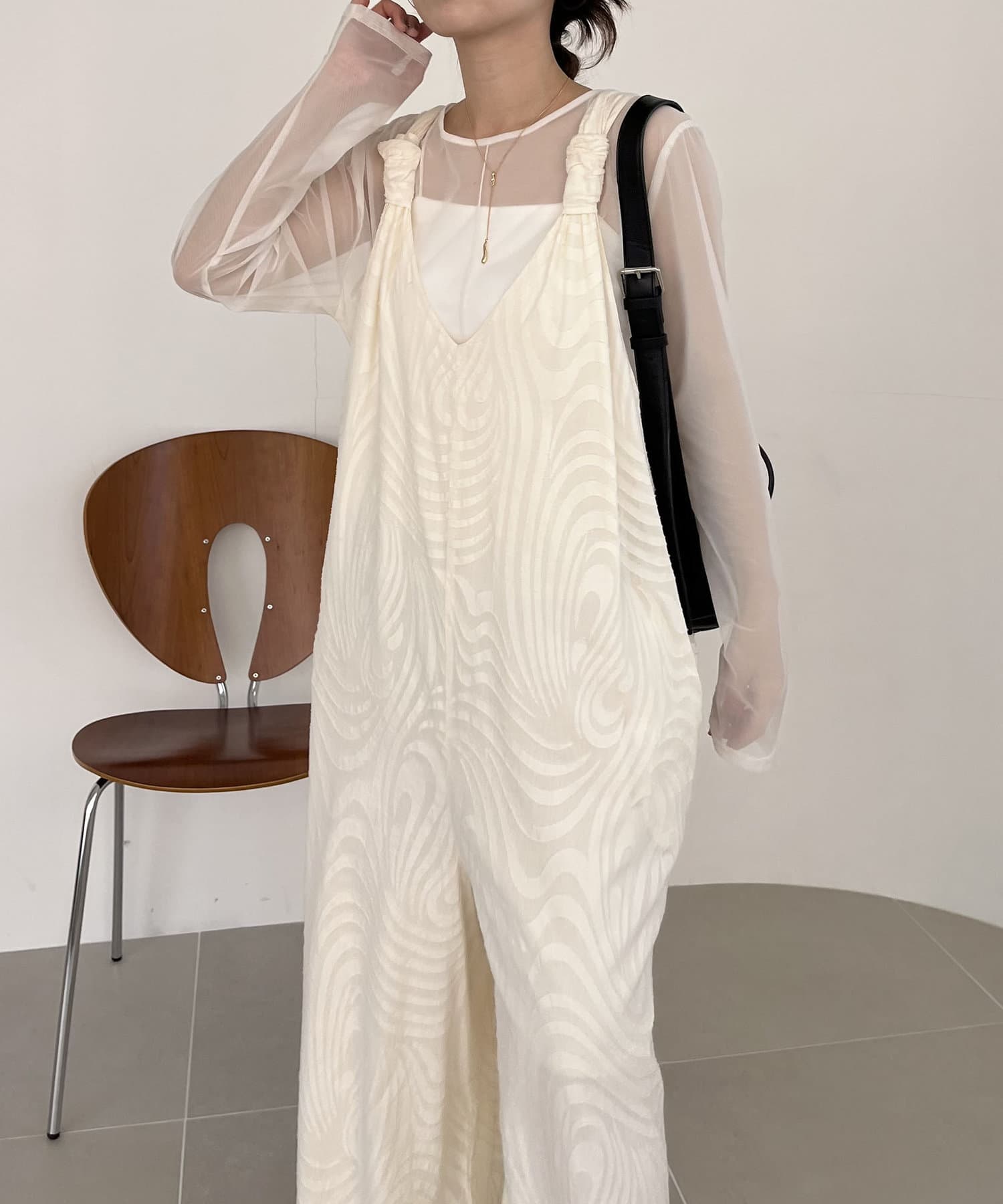 CAPRICIEUX LE'MAGE】カットジャガードロンパース | OUTLET
