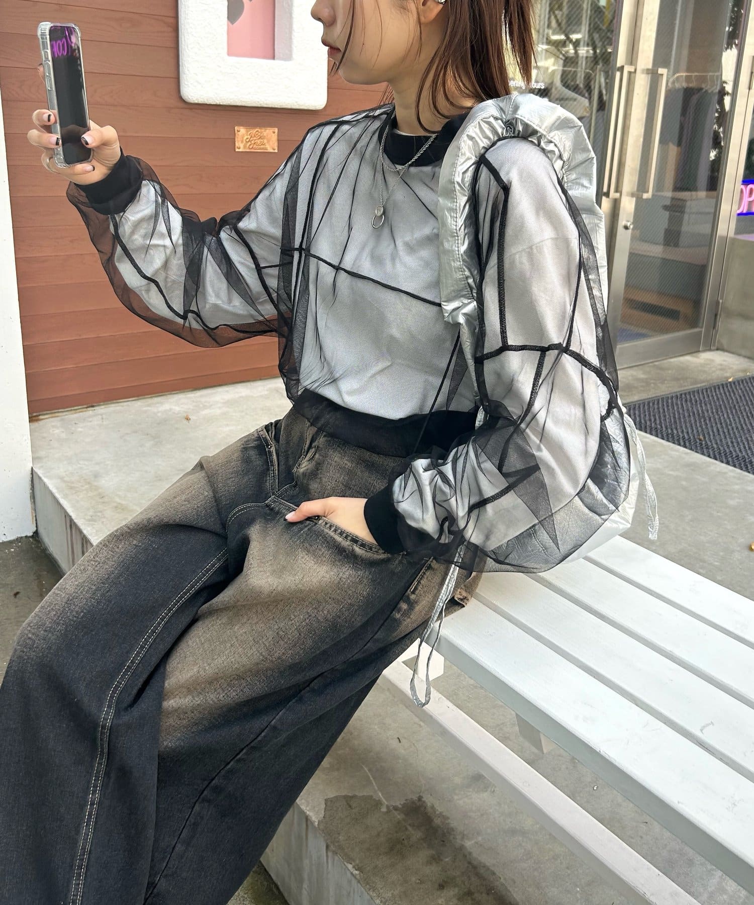 OUTLET(アウトレット) 【WHO'S WHO gallery】メッシュプルオーバー