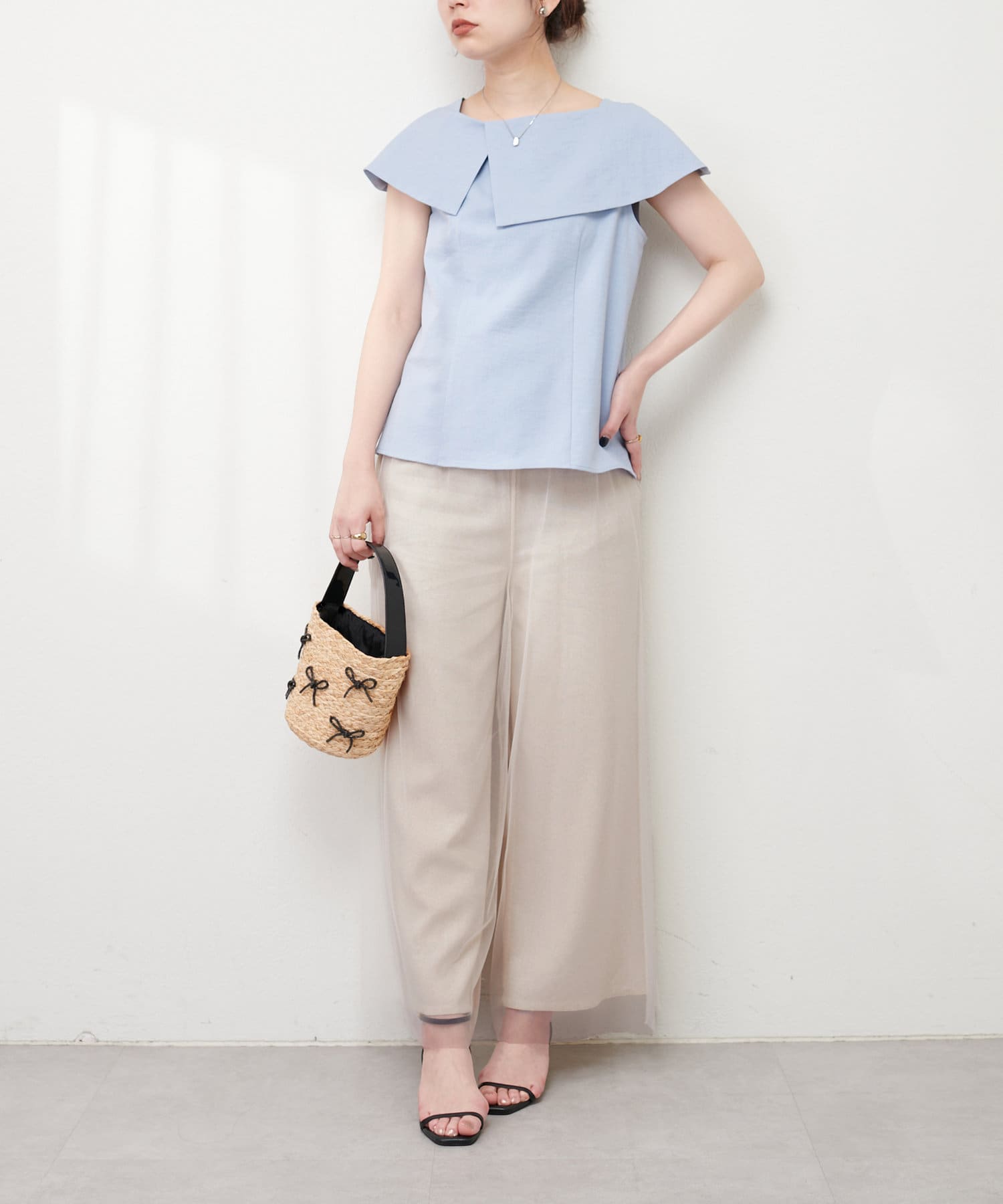 レーヨン麻混ロングパンツ | natural couture(ナチュラルクチュール