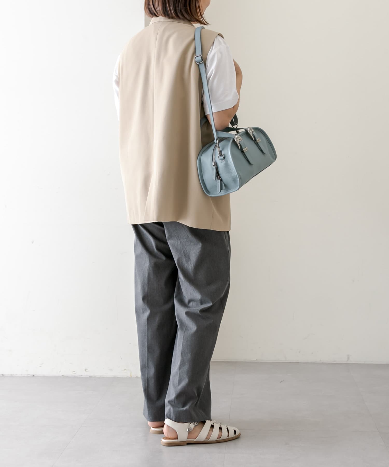 OUTLET(アウトレット) 【ear PAPILLONNER】《牛革》バックルミニボストンバッグ