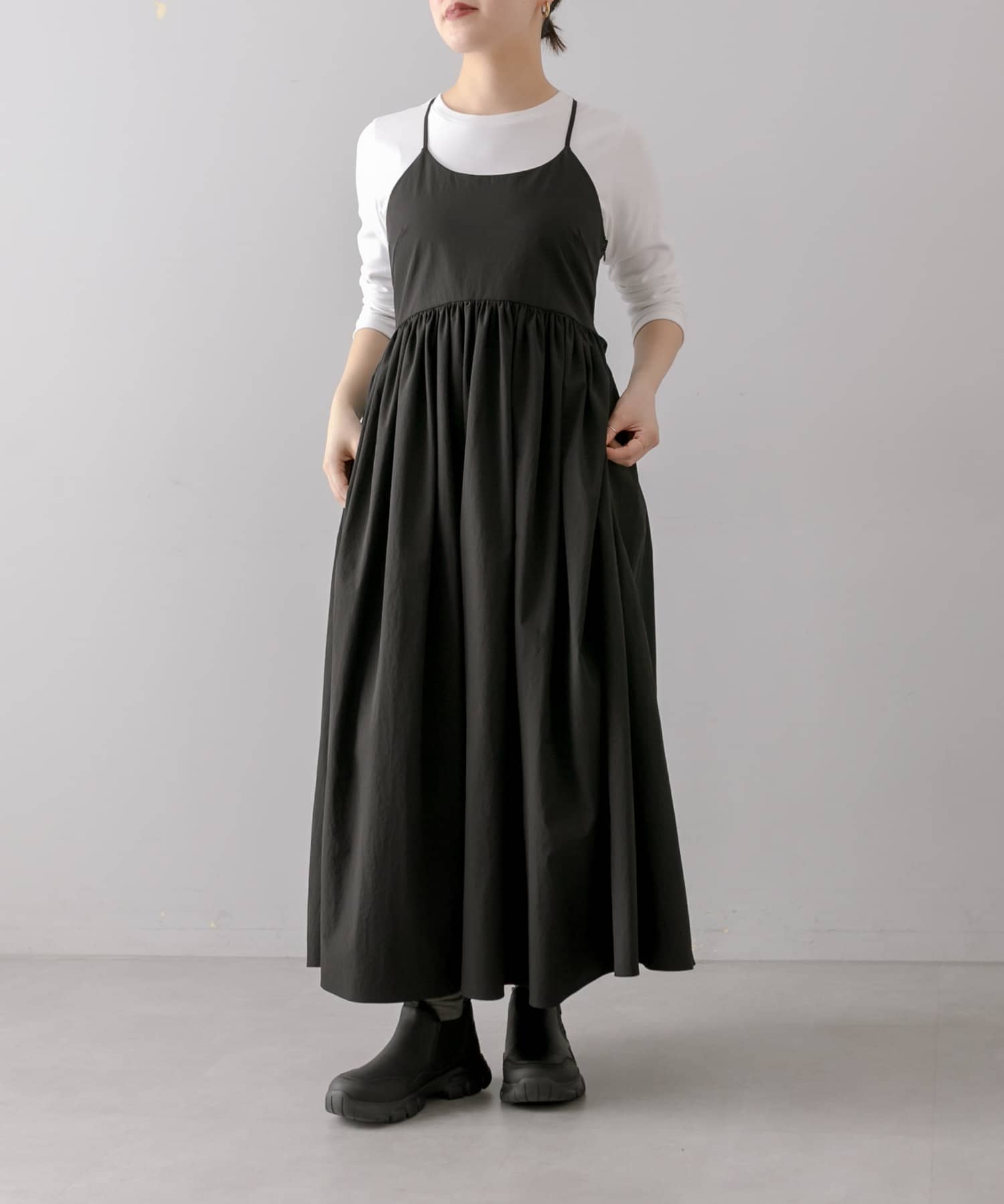 ear PAPILLONNER　プリーツキャミソール【SUM1 STYLE】 ear PAPILLONNER（イアパピヨネ）の「プリーツキャミソール