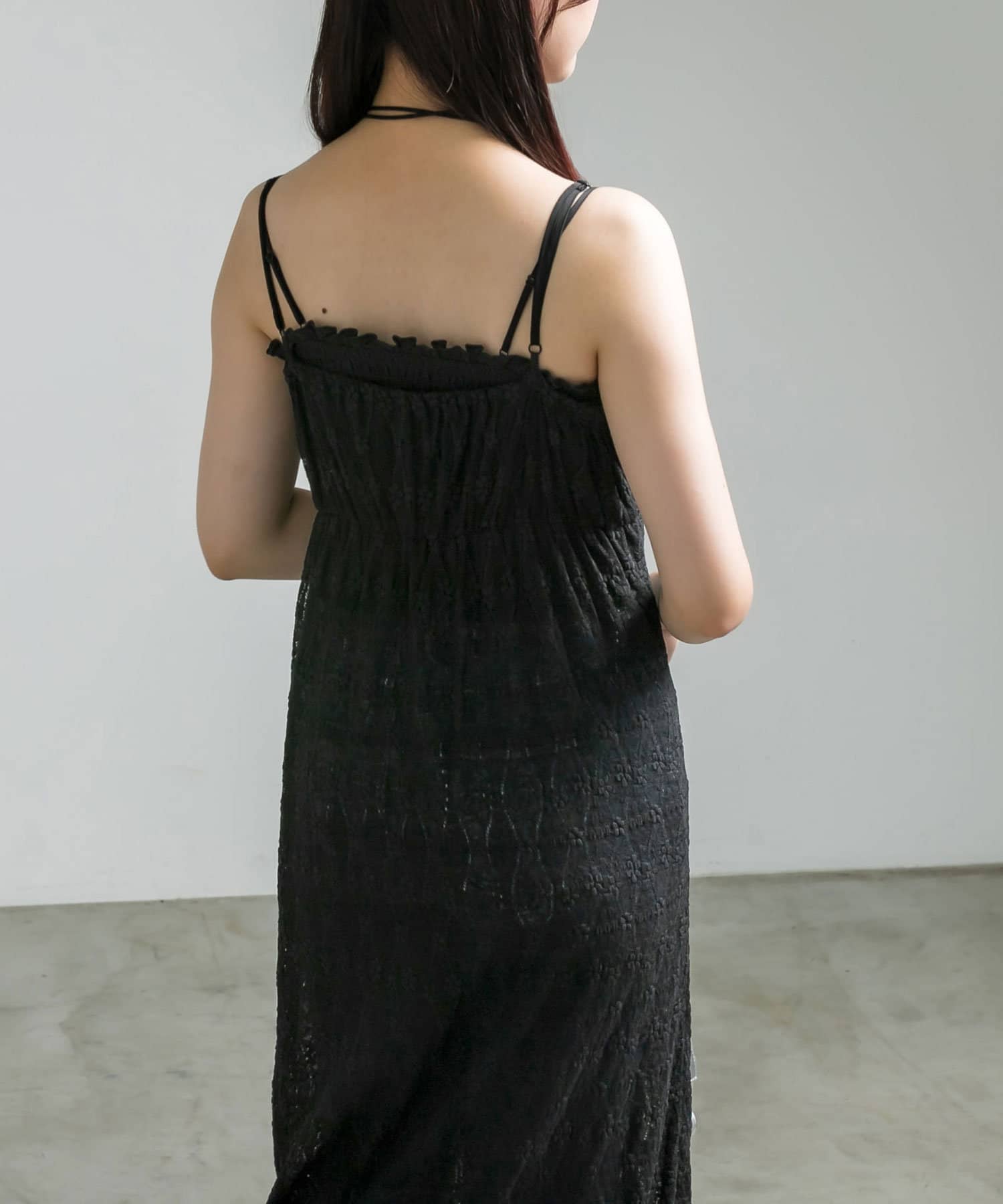 OLIVE des OLIVE(オリーブ デ オリーブ) チョーカー付きレースキャミワンピース