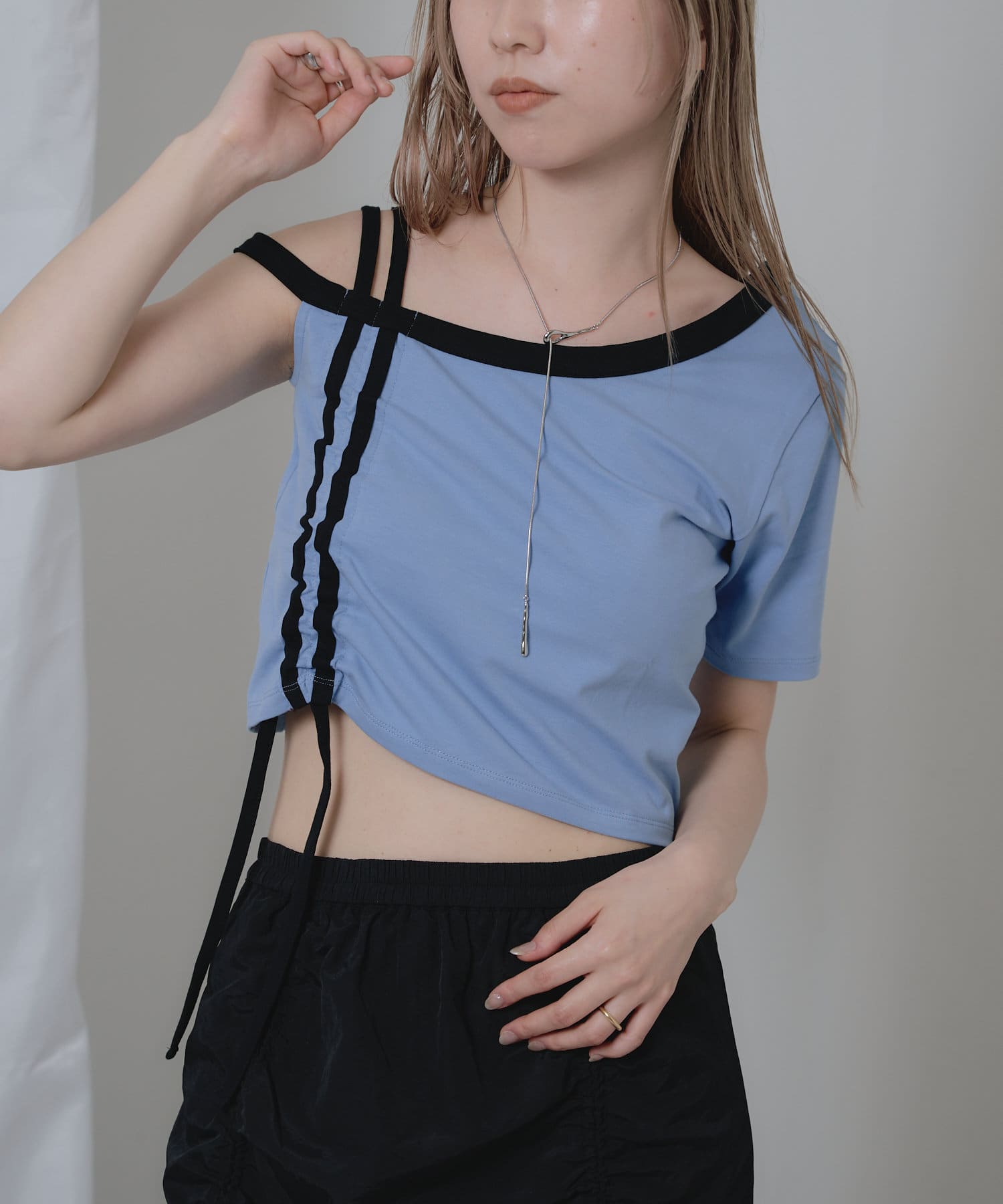 OUTLET(アウトレット) 【RAY CASSIN】ワンショルラインドロストTシャツ