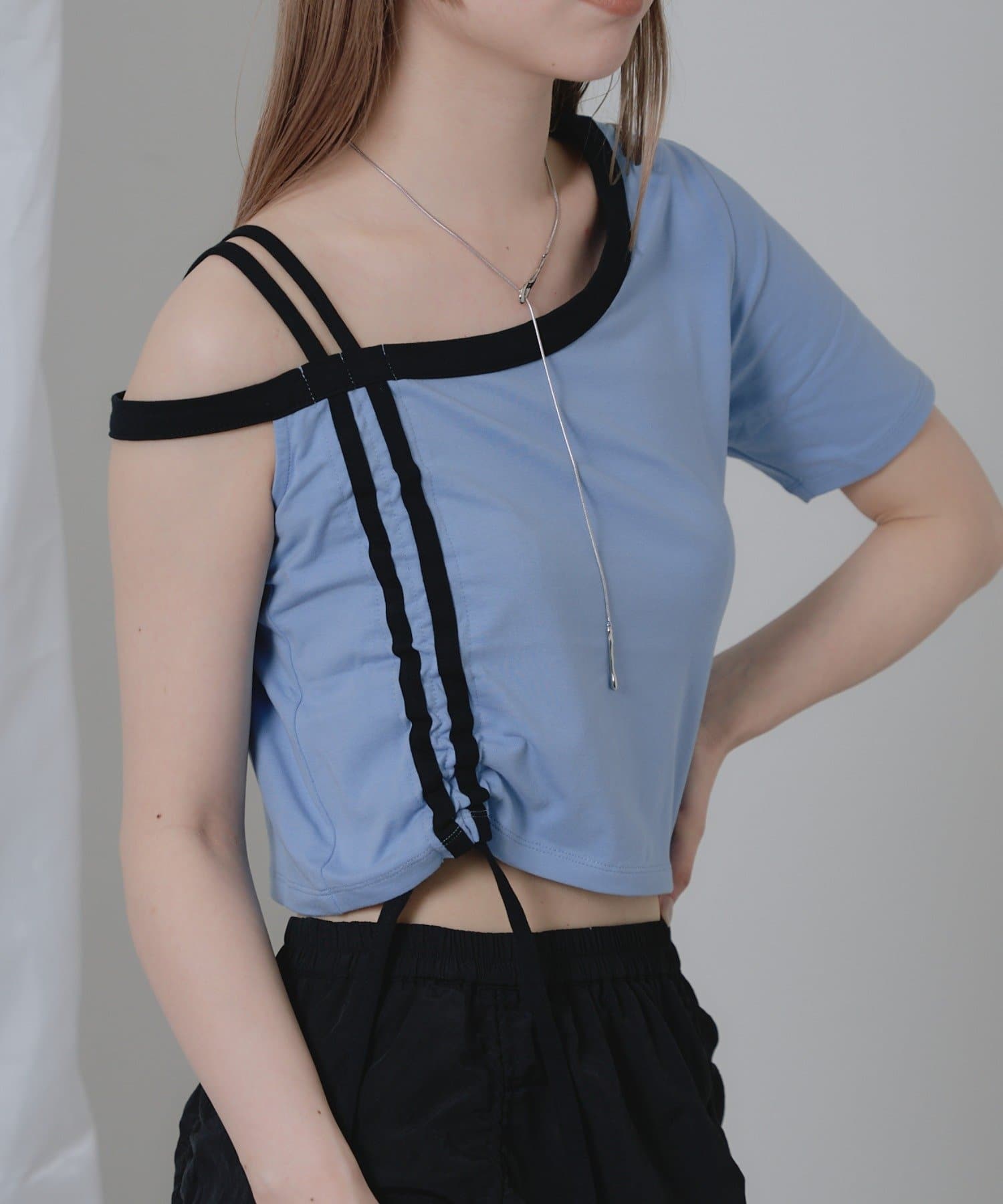 OUTLET(アウトレット) 【RAY CASSIN】ワンショルラインドロストTシャツ