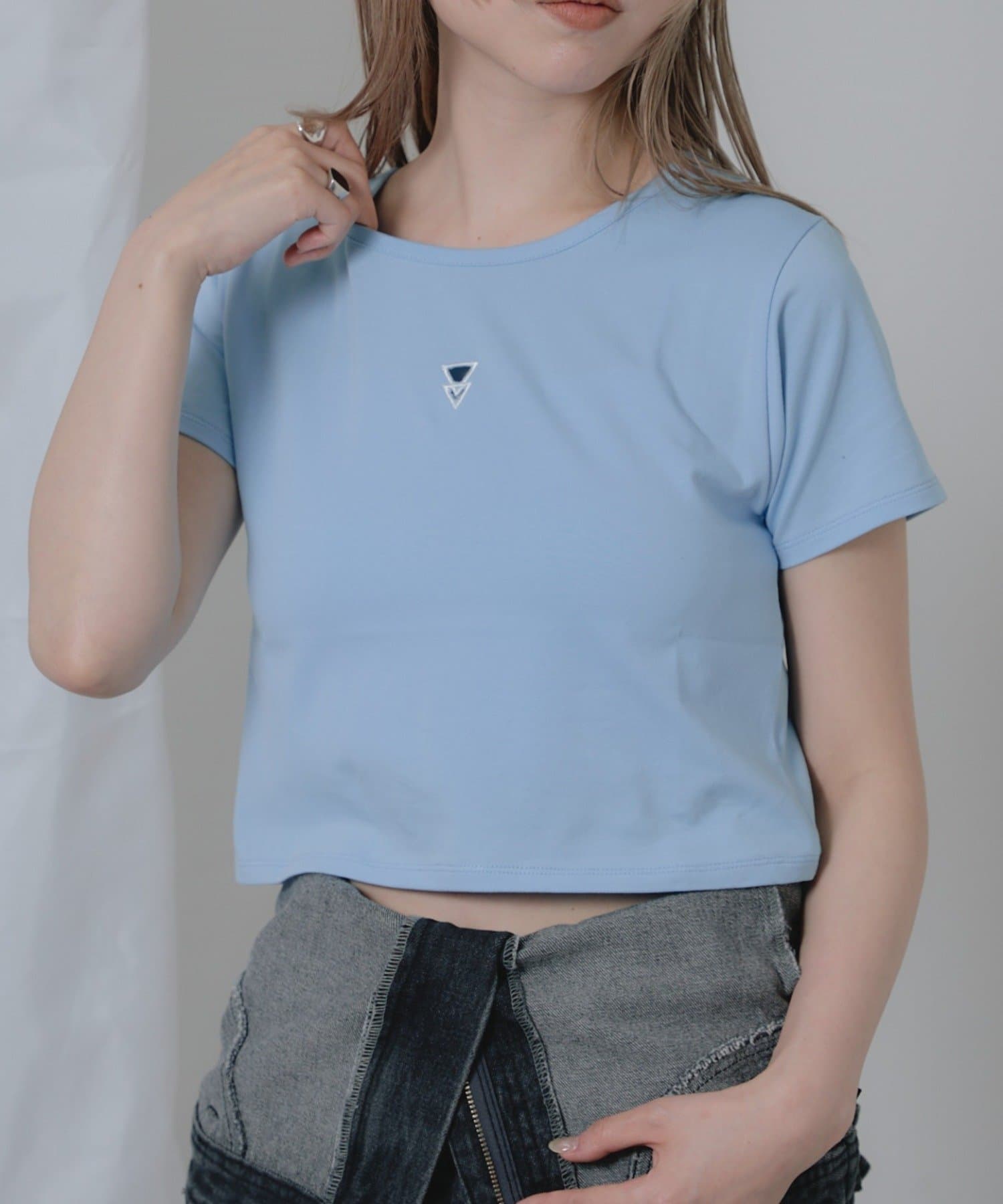 OUTLET(アウトレット) 【RAY CASSIN】刺繍コンパクトTシャツ