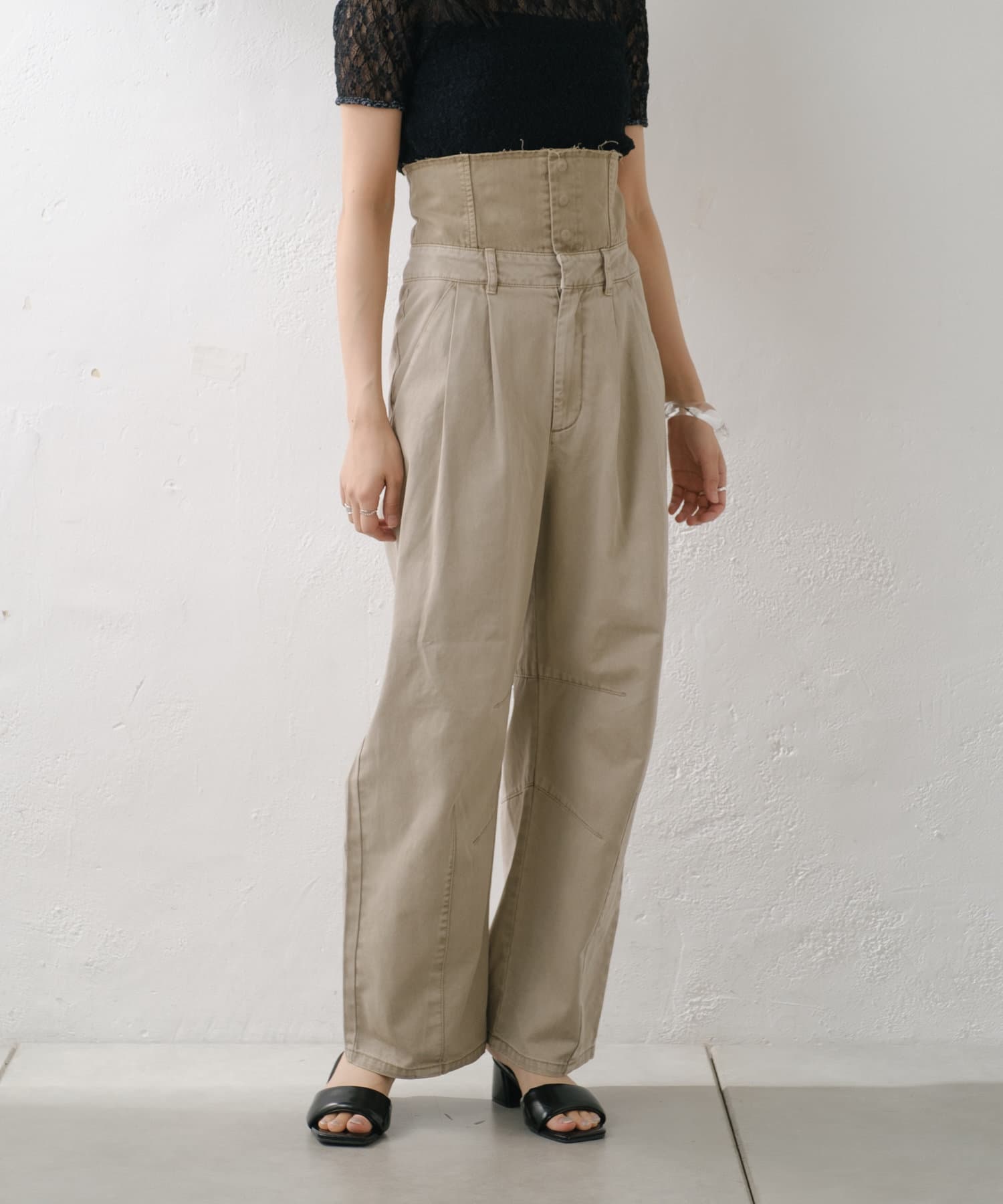 OUTLET(アウトレット) 【Kastane】スーパーハイウエストカーブデニム