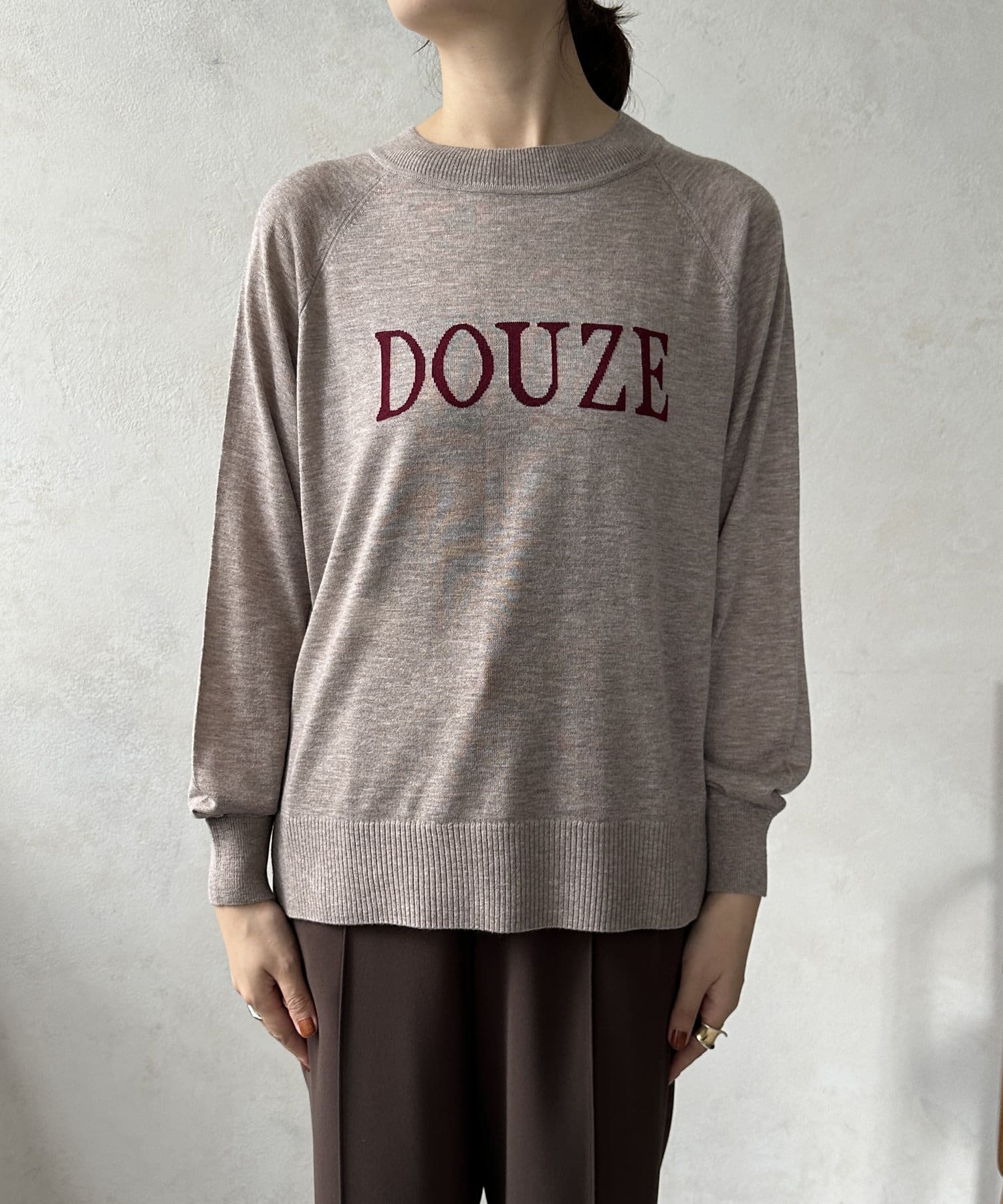 WEB限定】DOUZE インターシャロゴニット | DOUDOU(ドゥドゥ