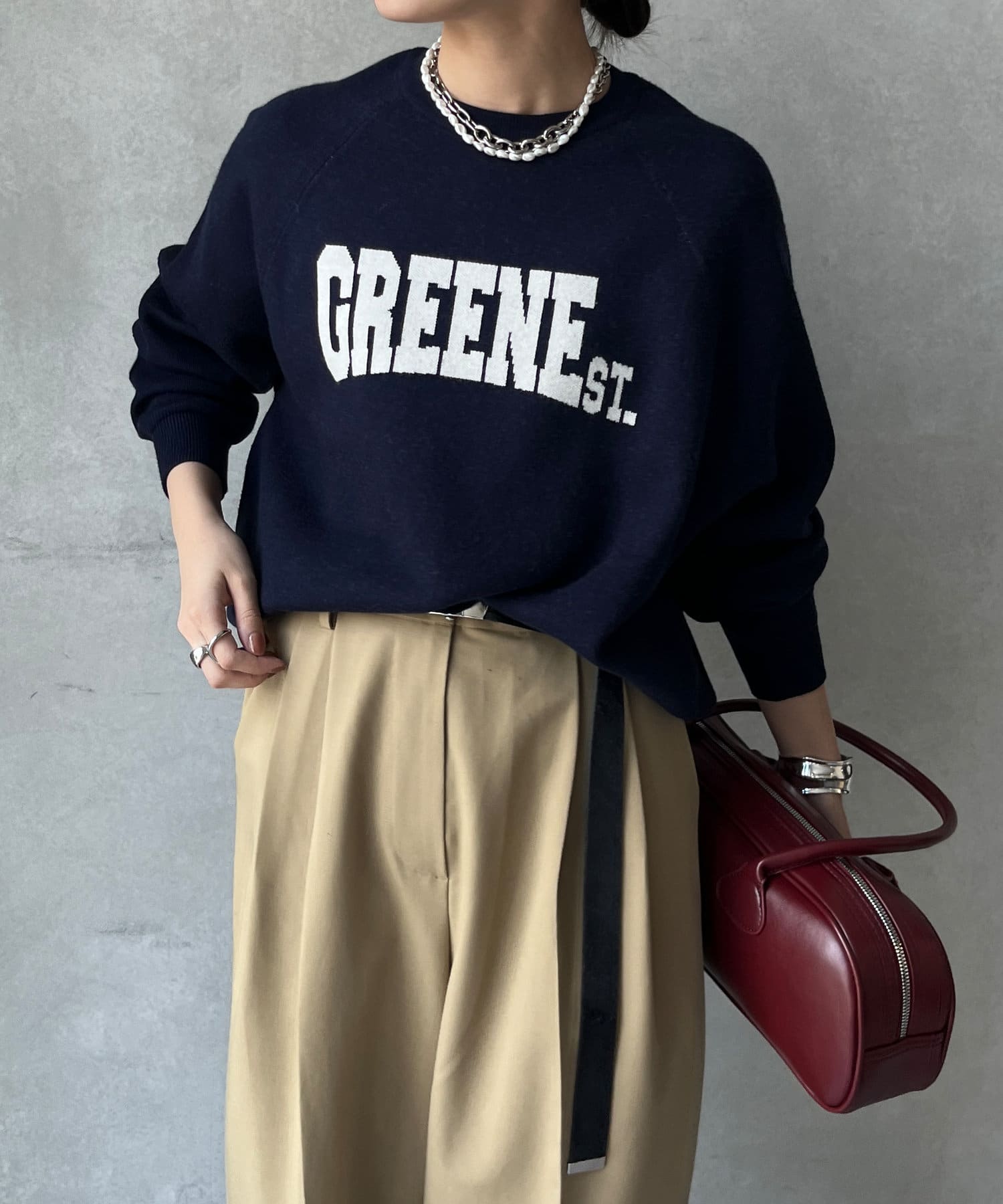 GREENST.インターシャロゴニット | DOUDOU(ドゥドゥ)レディース | PAL CLOSET(パルクローゼット) -  パルグループ公式ファッション通販サイト