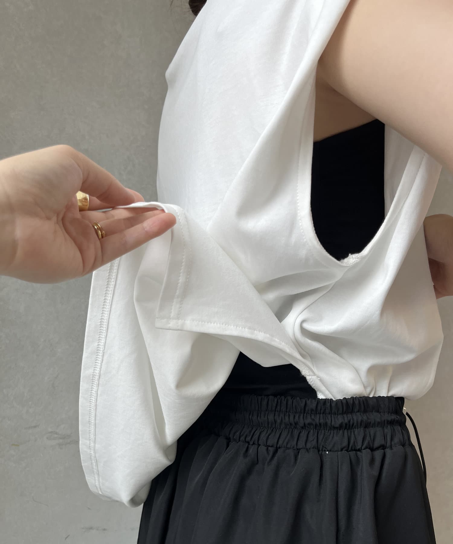 DOUDOU(ドゥドゥ) 【WEB限定】ドッキングドロストロゴワンピース