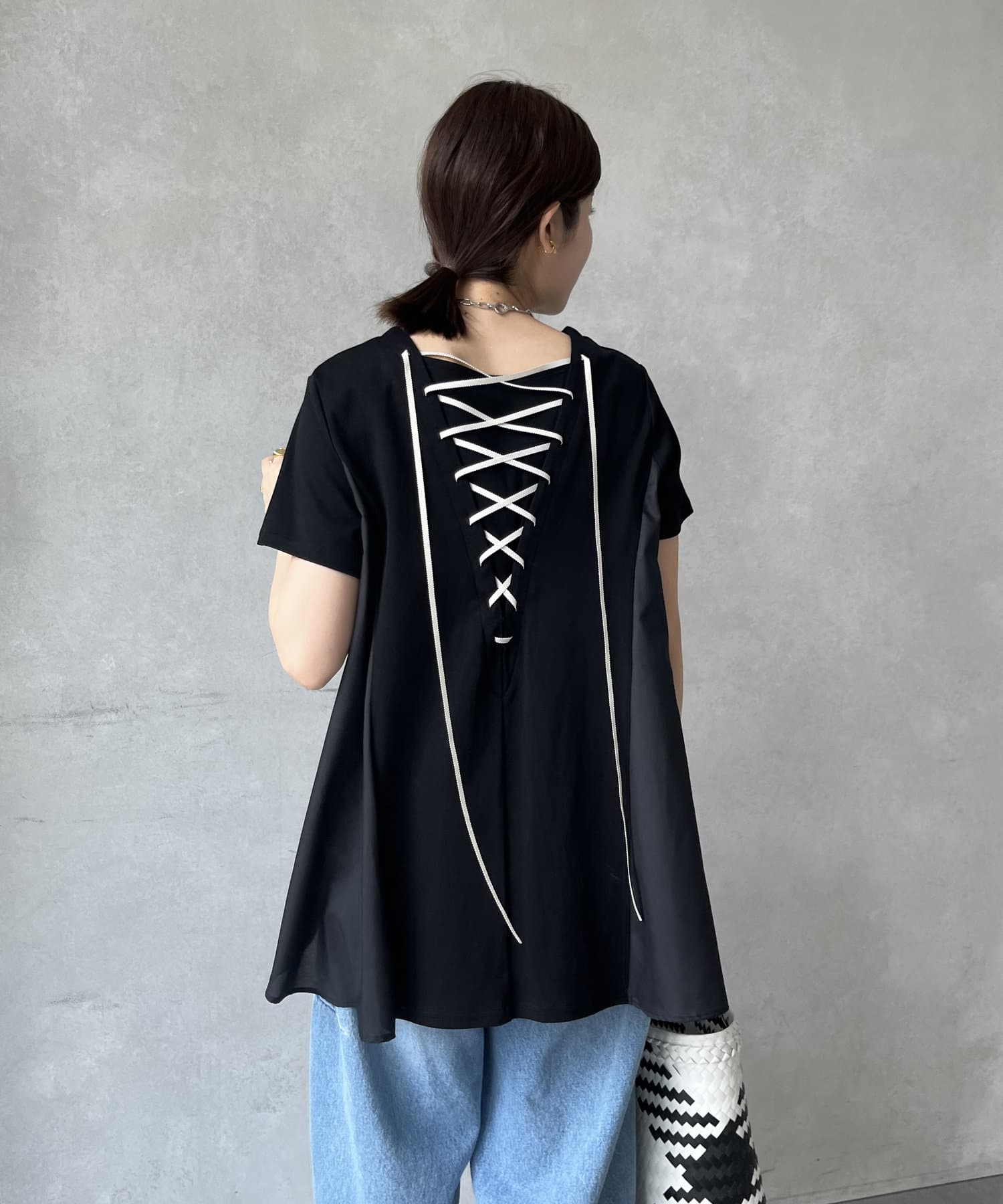 WEB限定】 バックレースアップトップス | DOUDOU(ドゥドゥ