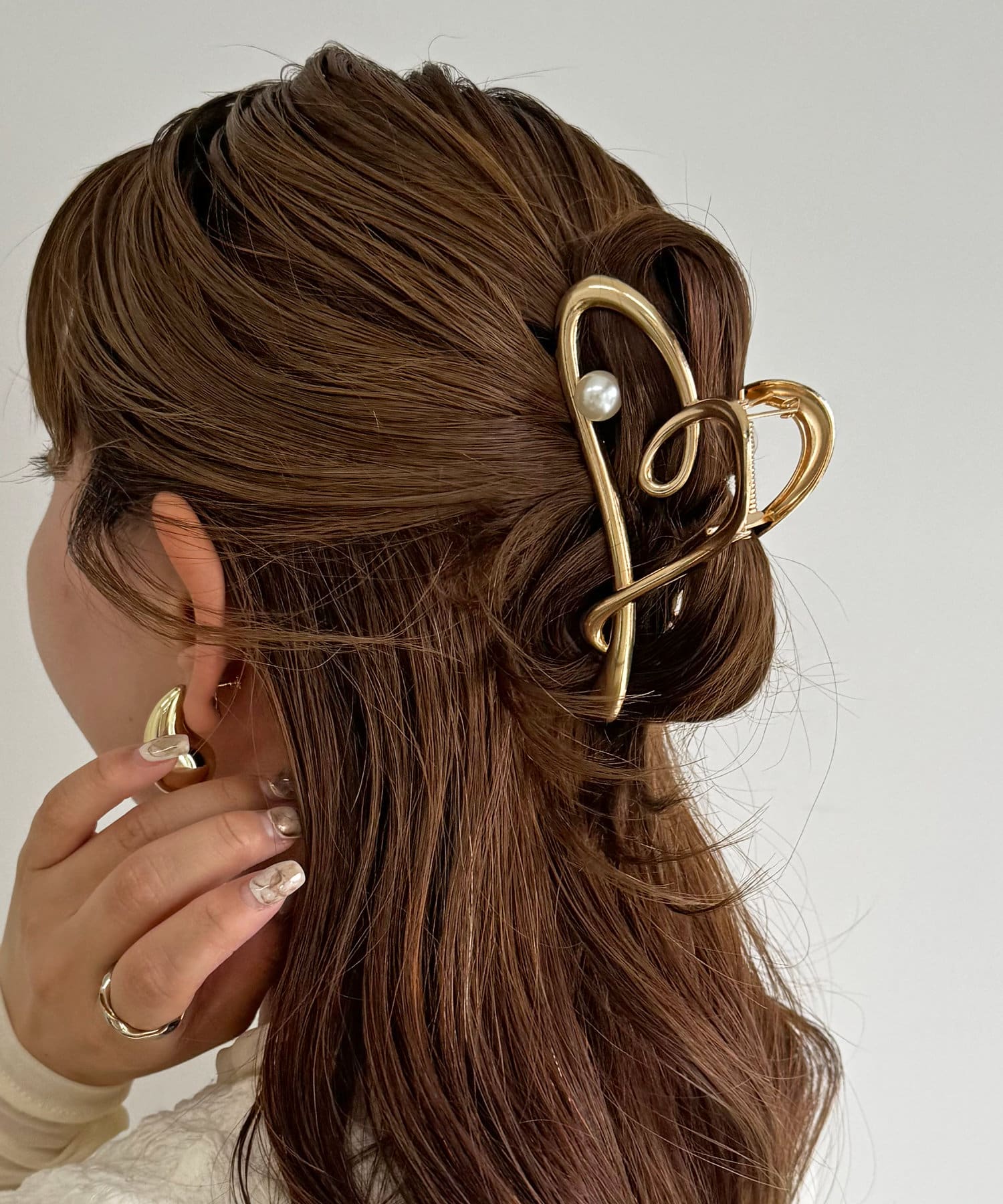SPM ベビーパール　アンティーク　ヘアクリップ SPM ベビーパール アンティーク ヘアクリップ（パールハート