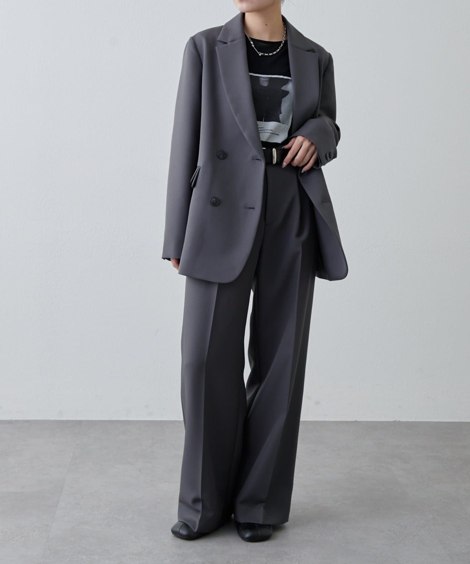 Lui's(ルイス) 【 オケージョン◎ 】2WAYスリーブストレッチツイルオーバーダブルジャケット