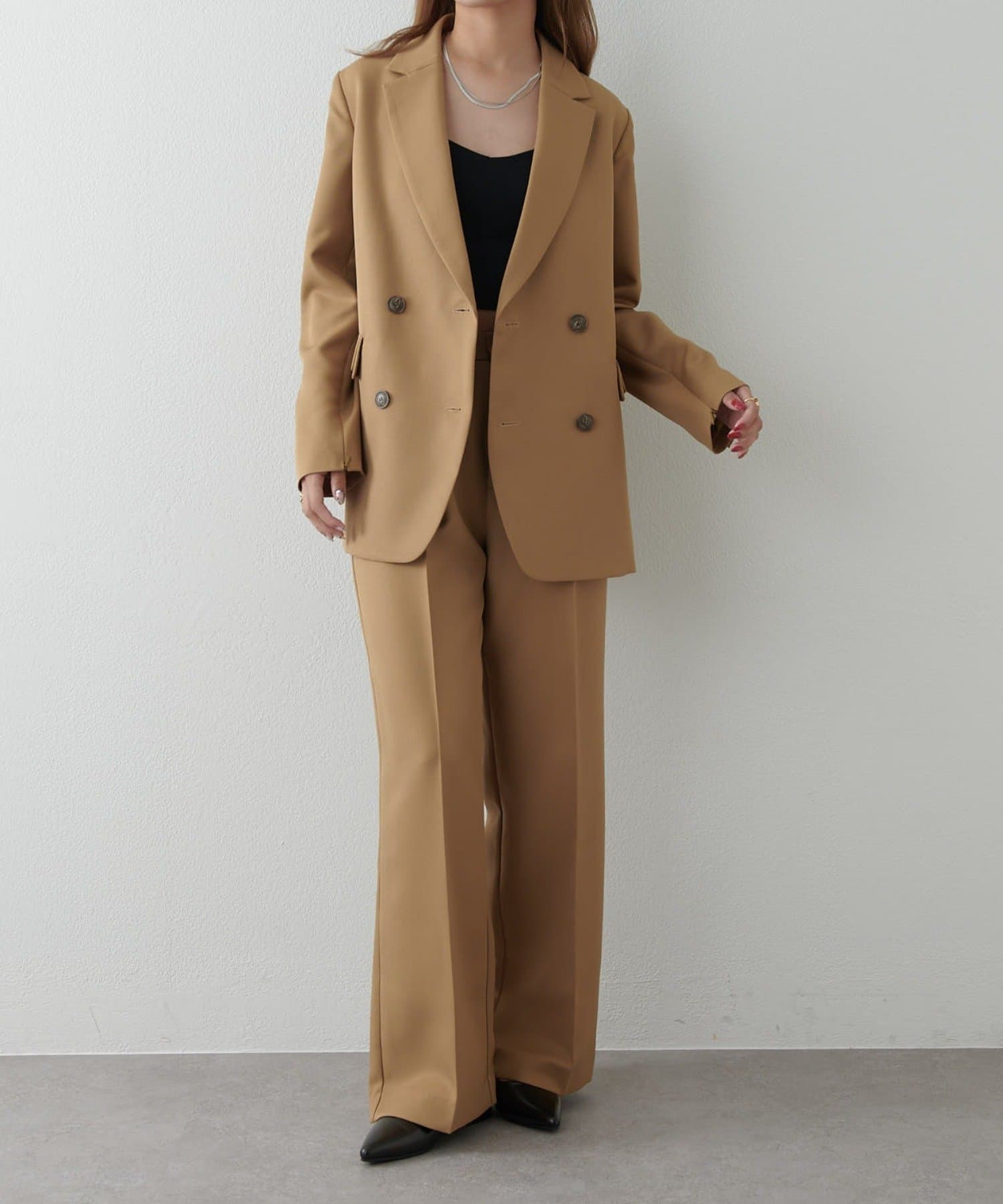 Lui's(ルイス) 【セットアップ対応】ストレッチツイルワイドパンツ