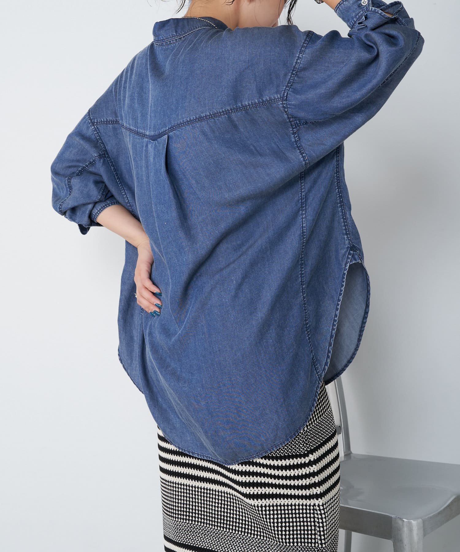 Jena　espace merveilleux(ジェナ　エスパスメルヴェイユ) テンセルデニムシャツ