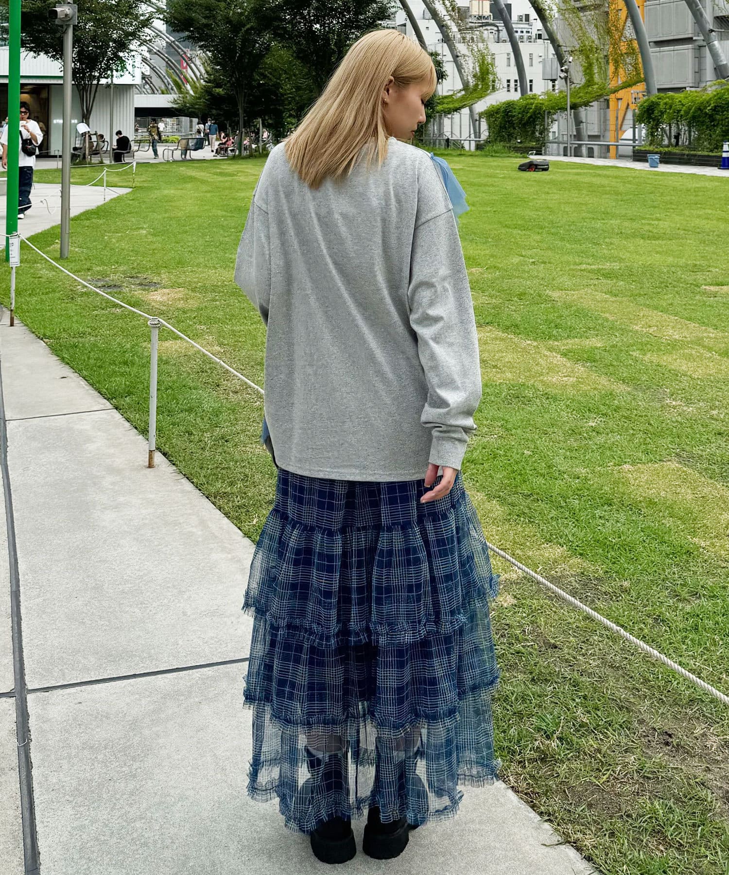 CIAOPANIC(チャオパニック) チュールデザインロゴロンTシャツ