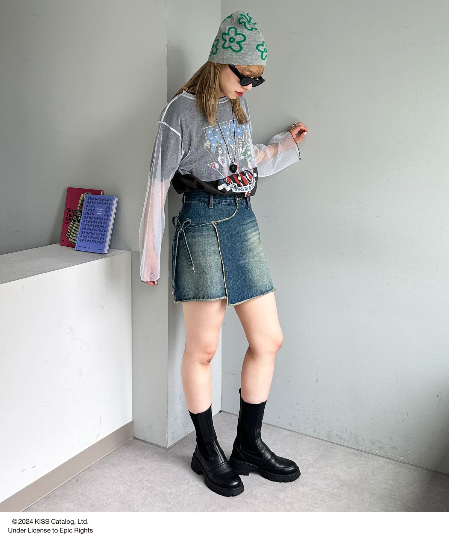 CIAOPANIC(チャオパニック) 【WEB限定】ショート丈ラメクルーシアートップス