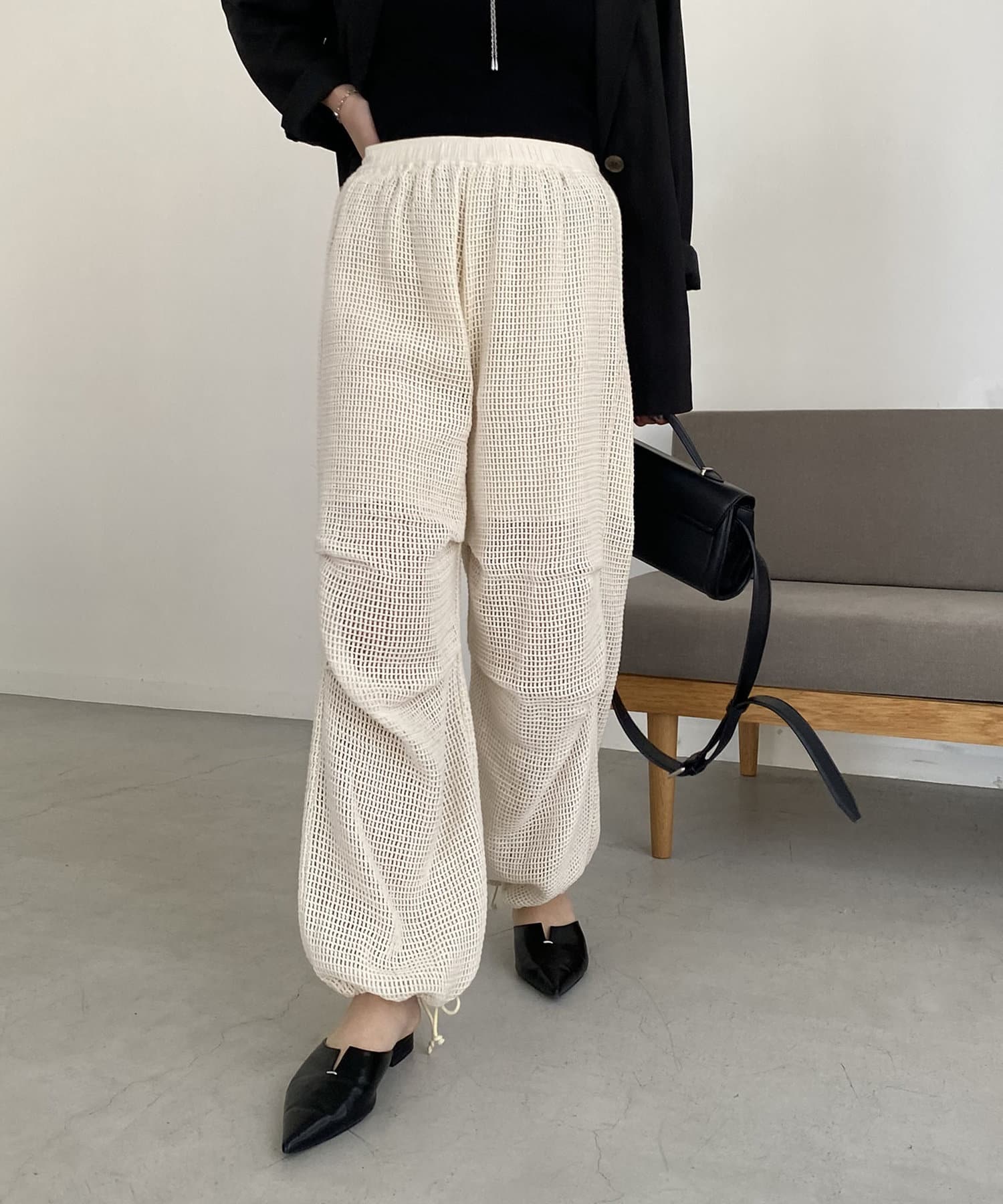 OUTLET(アウトレット) 【CAPRICIEUX LE'MAGE】メッシュドロストパンツ