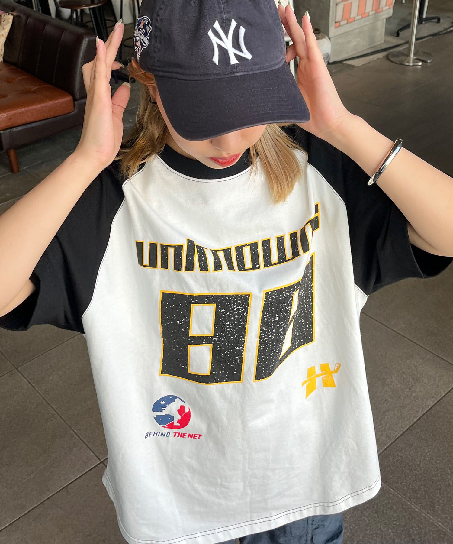 OUTLET(アウトレット) 【Ciaopanic】ホッケーグラフィックラグランTEE