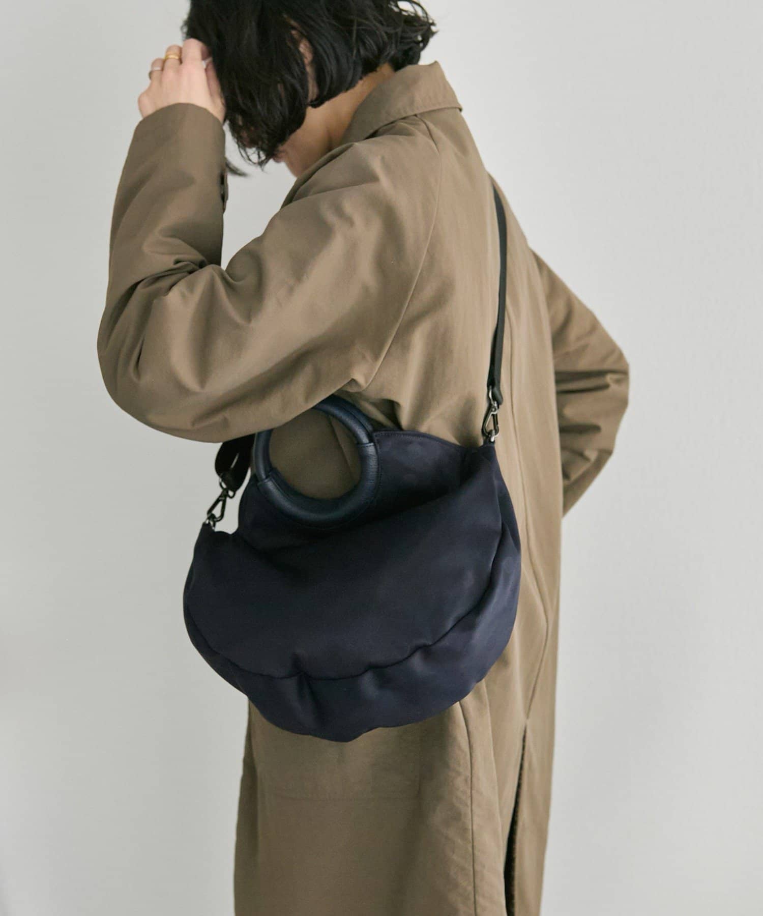 ear PAPILLONNER(イア パピヨネ) えんラウンドトートバッグSサイズ《旅行にもおすすめ！/2way/ショルダー付き/ドット柄》